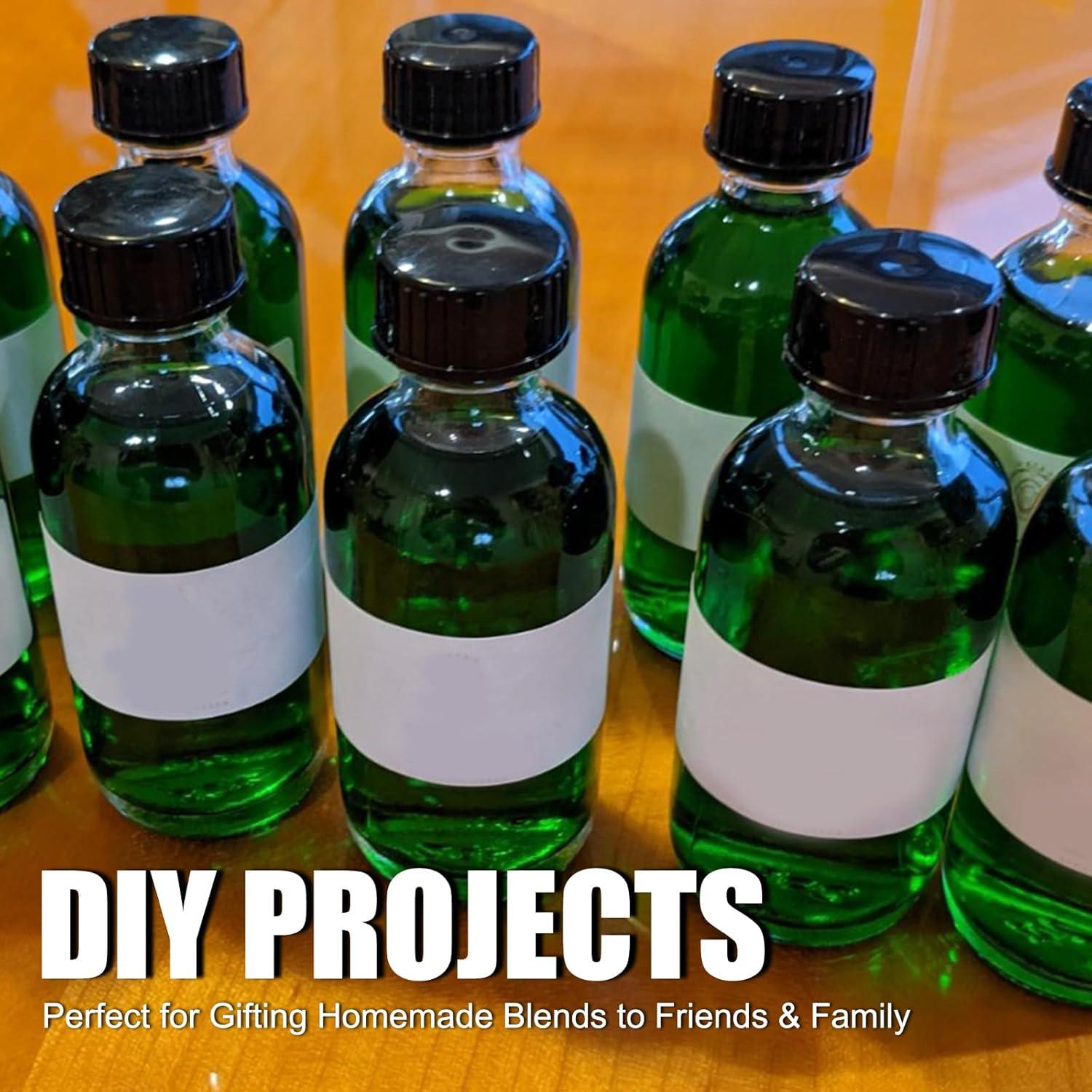 JohnBee Paquete de 12 Botellas de Vidrio 60ml a Prueba de Fugas