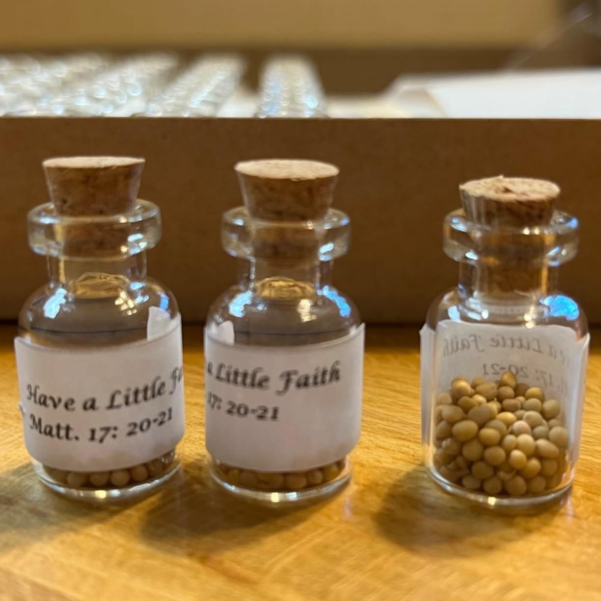 48 Tarros de Vidrio Mini MaxMau 2ml con Tapones de Corcho