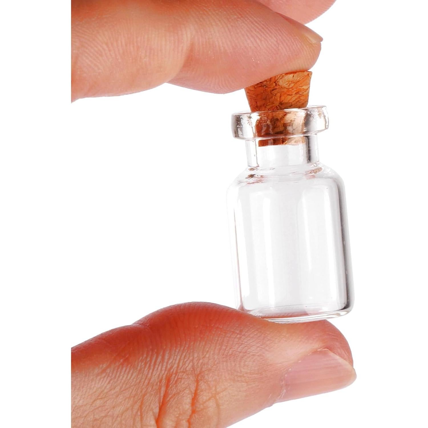 48 Tarros de Vidrio Mini MaxMau 2ml con Tapones de Corcho