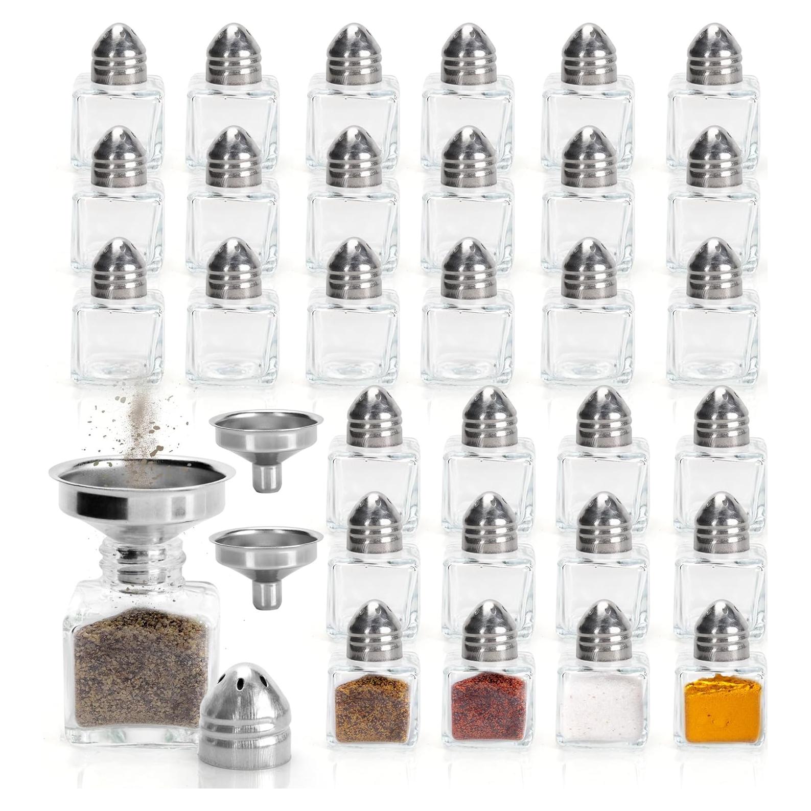 30 Mini Saleros y Pimenteros de Vidrio Axigundaone 0.5 Oz