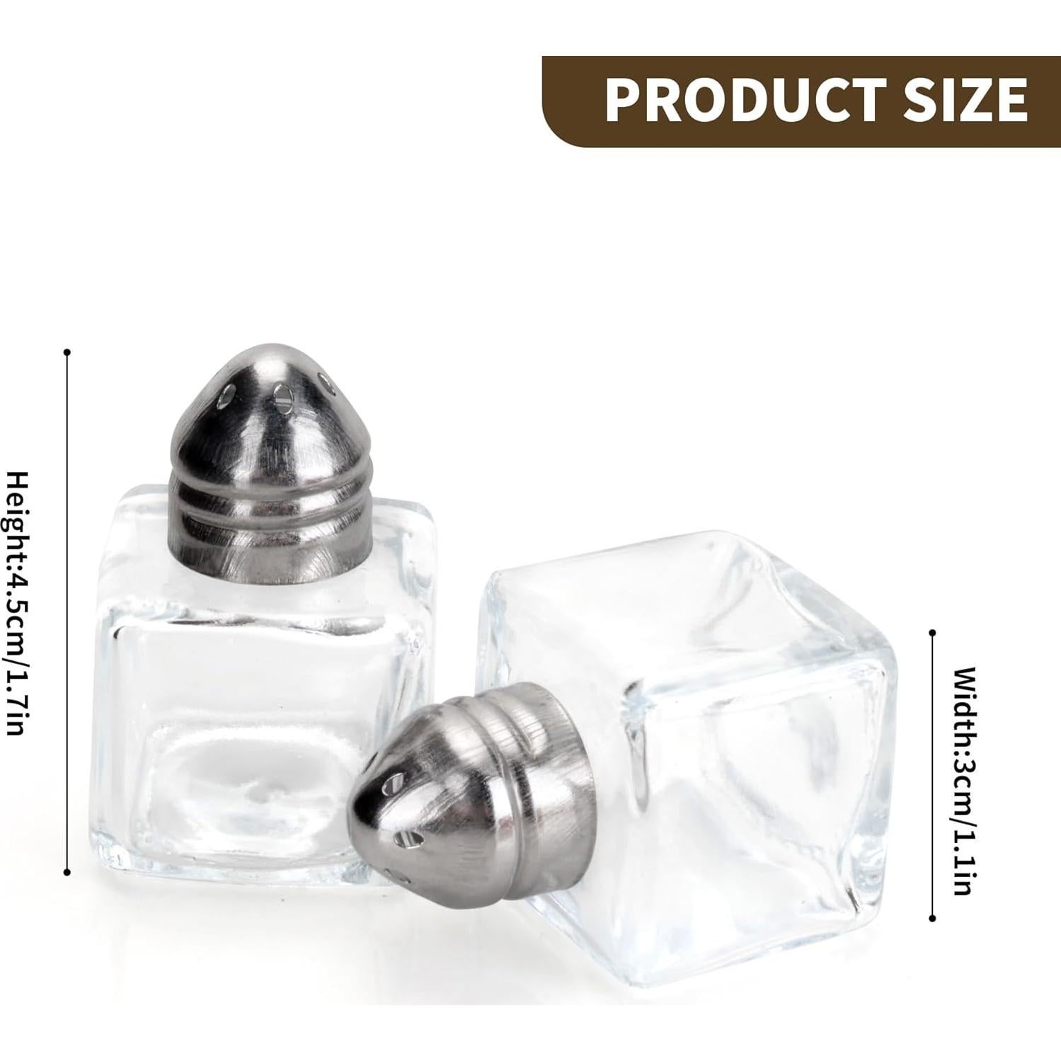 30 Mini Saleros y Pimenteros de Vidrio Axigundaone 0.5 Oz