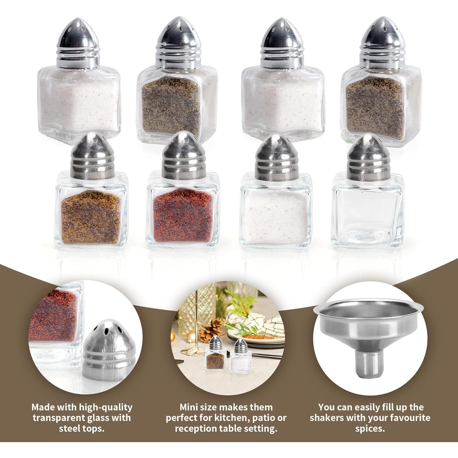 30 Mini Saleros y Pimenteros de Vidrio Axigundaone 0.5 Oz