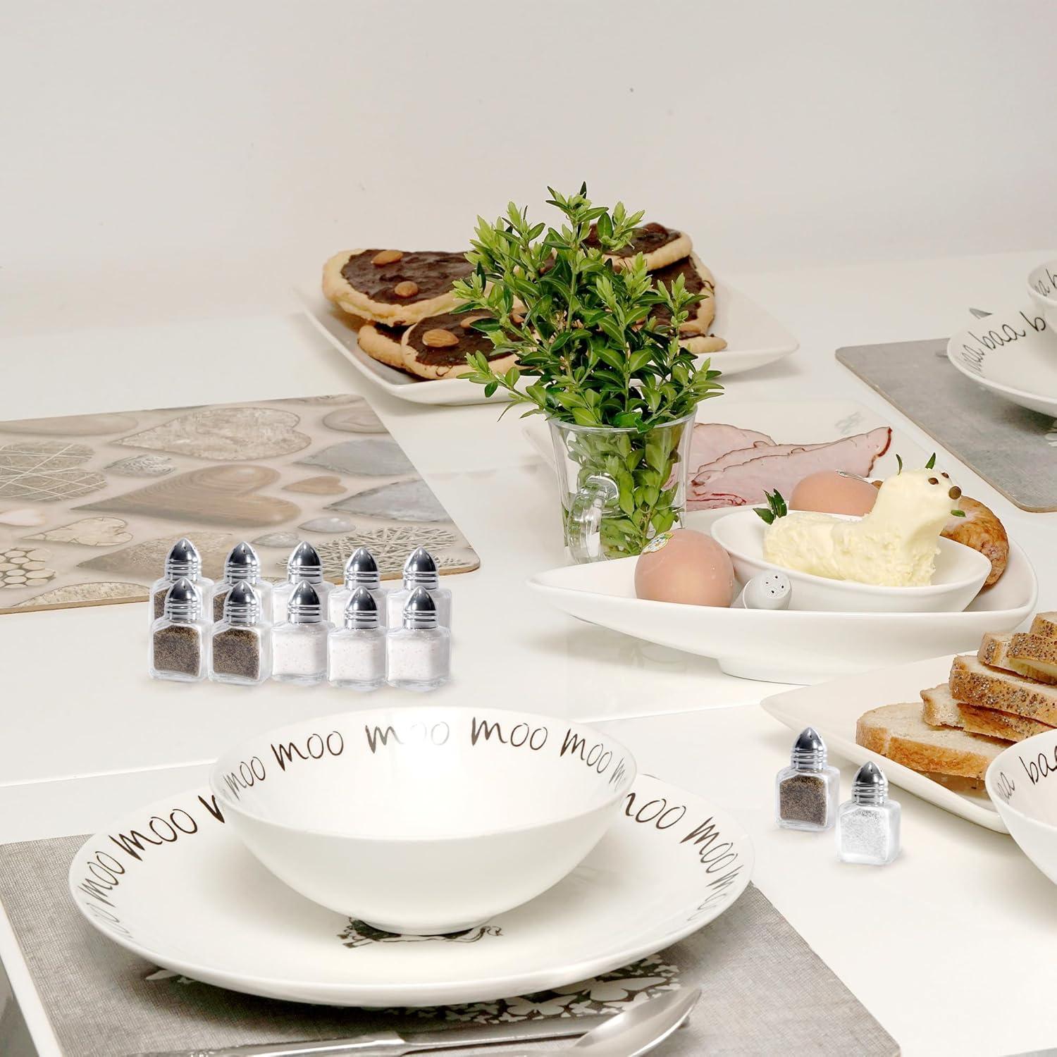 30 Mini Saleros y Pimenteros de Vidrio Axigundaone 0.5 Oz