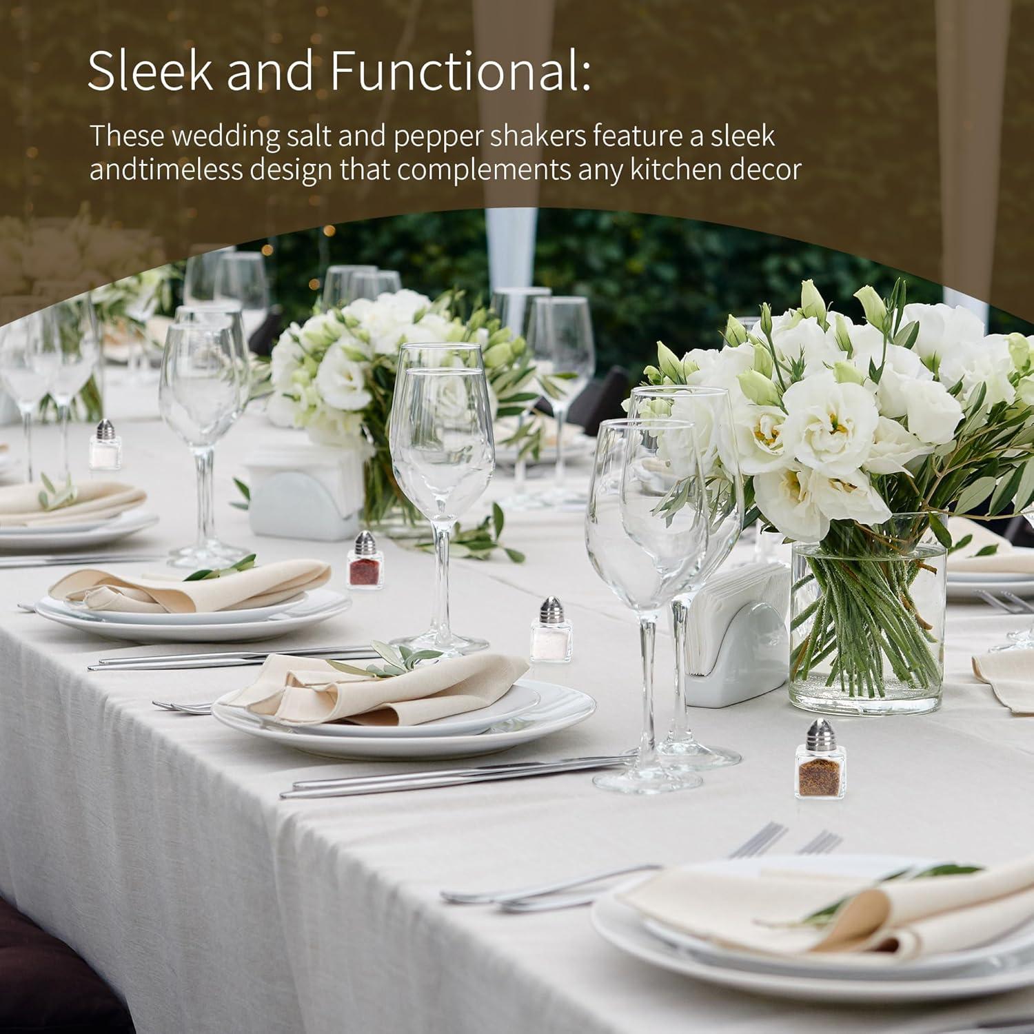 30 Mini Saleros y Pimenteros de Vidrio Axigundaone 0.5 Oz