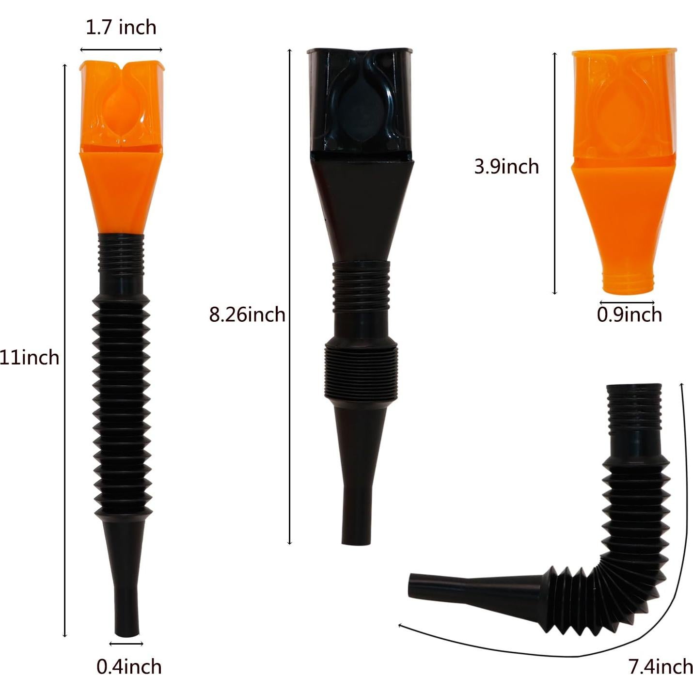 Conjunto de 10 Embudos Automotrices KongNai - Plástico Flexible