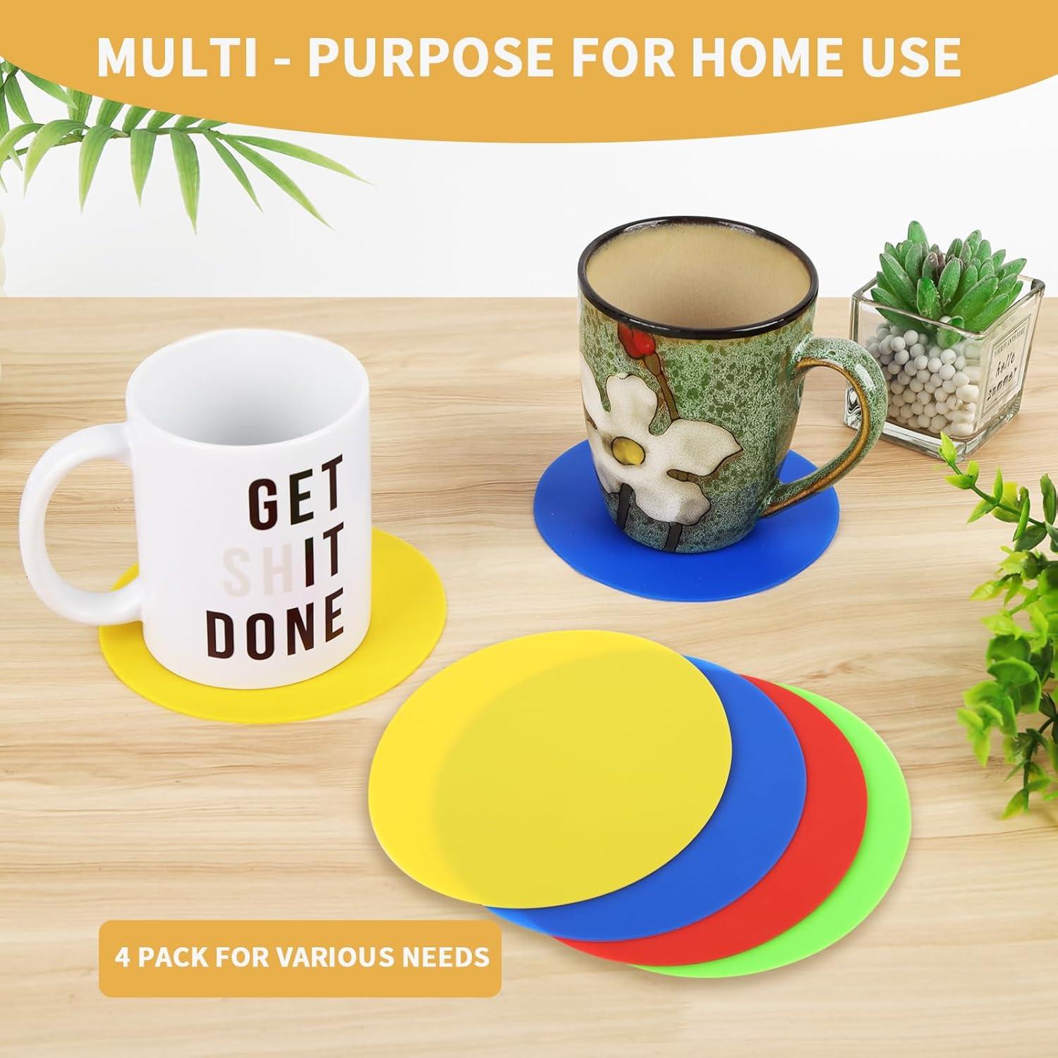 Paquete de 4 almohadillas de silicona antideslizantes Cuxnoo