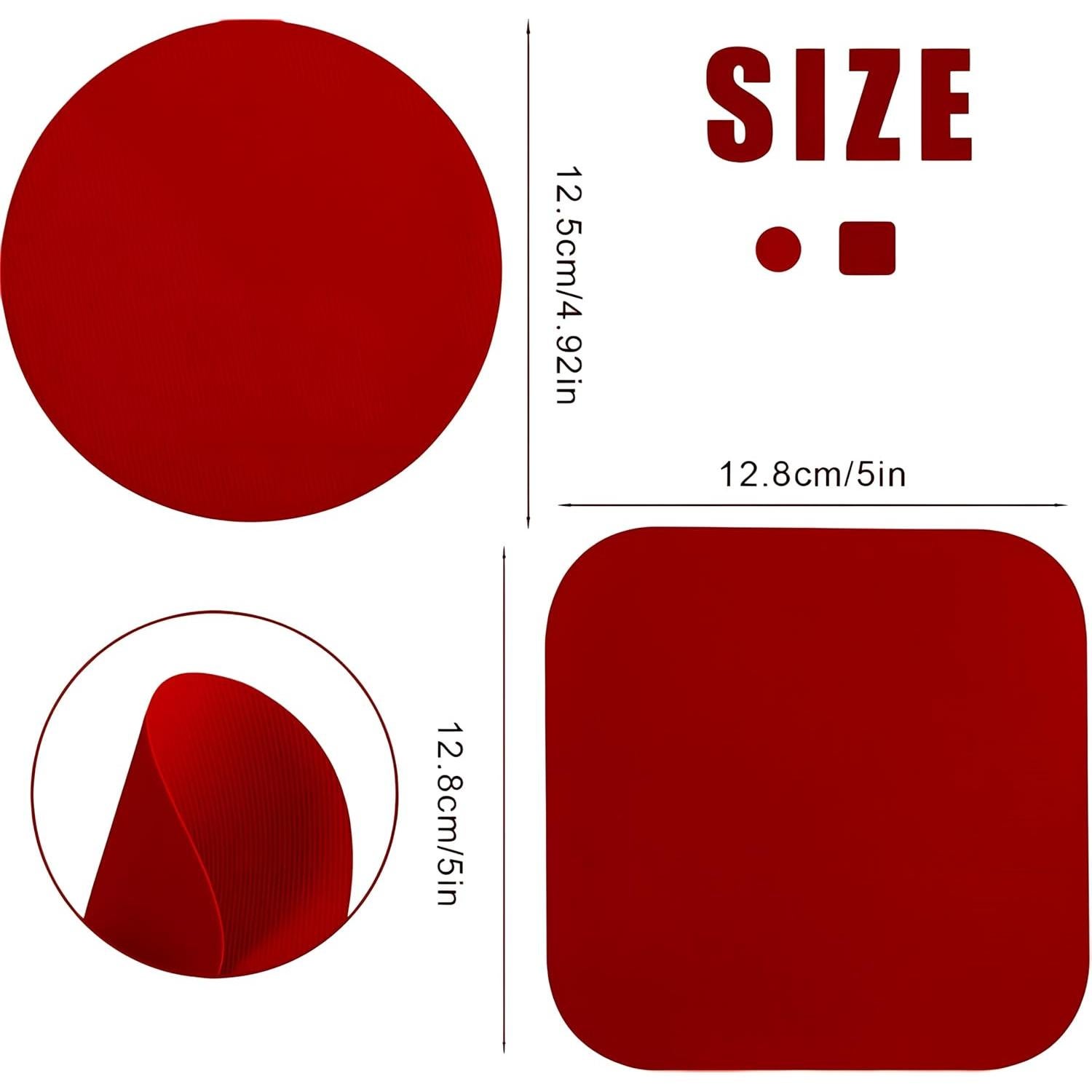 Juego de Abridores de Tarros Bexter 4 Piezas Silicona Roja