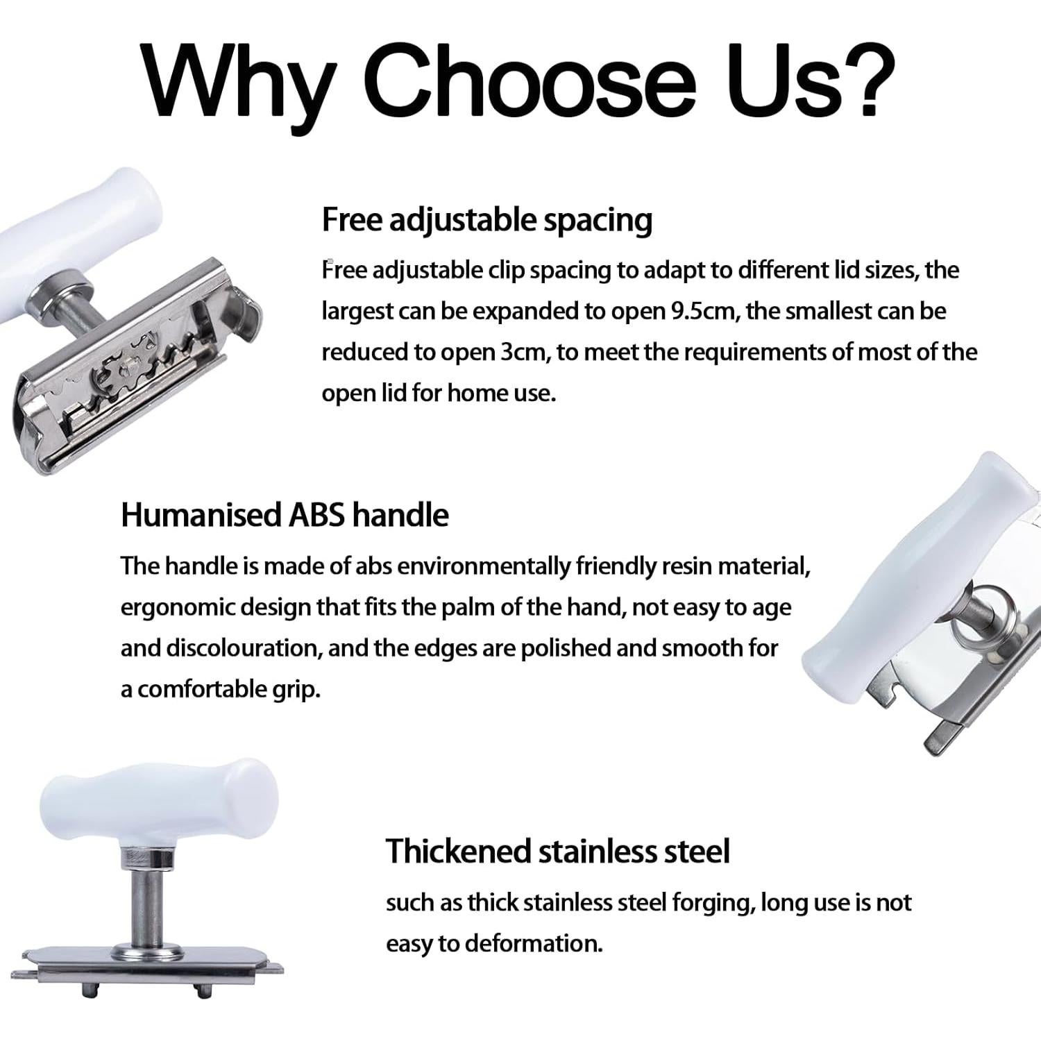 Abrebotellas Ajustable Zenthara para Manos Débiles 3-9 cm