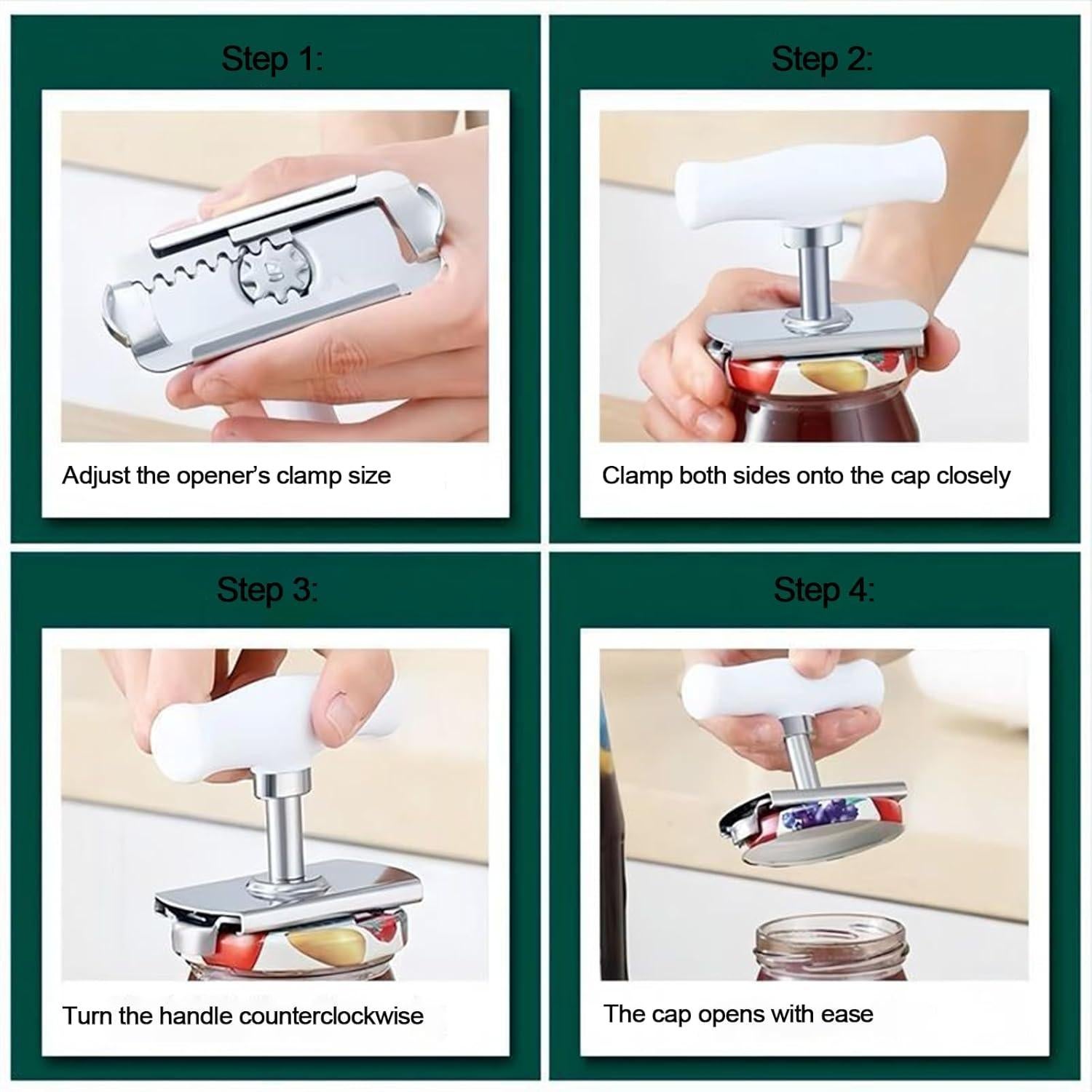 Abrebotellas Ajustable Zenthara para Manos Débiles 3-9 cm