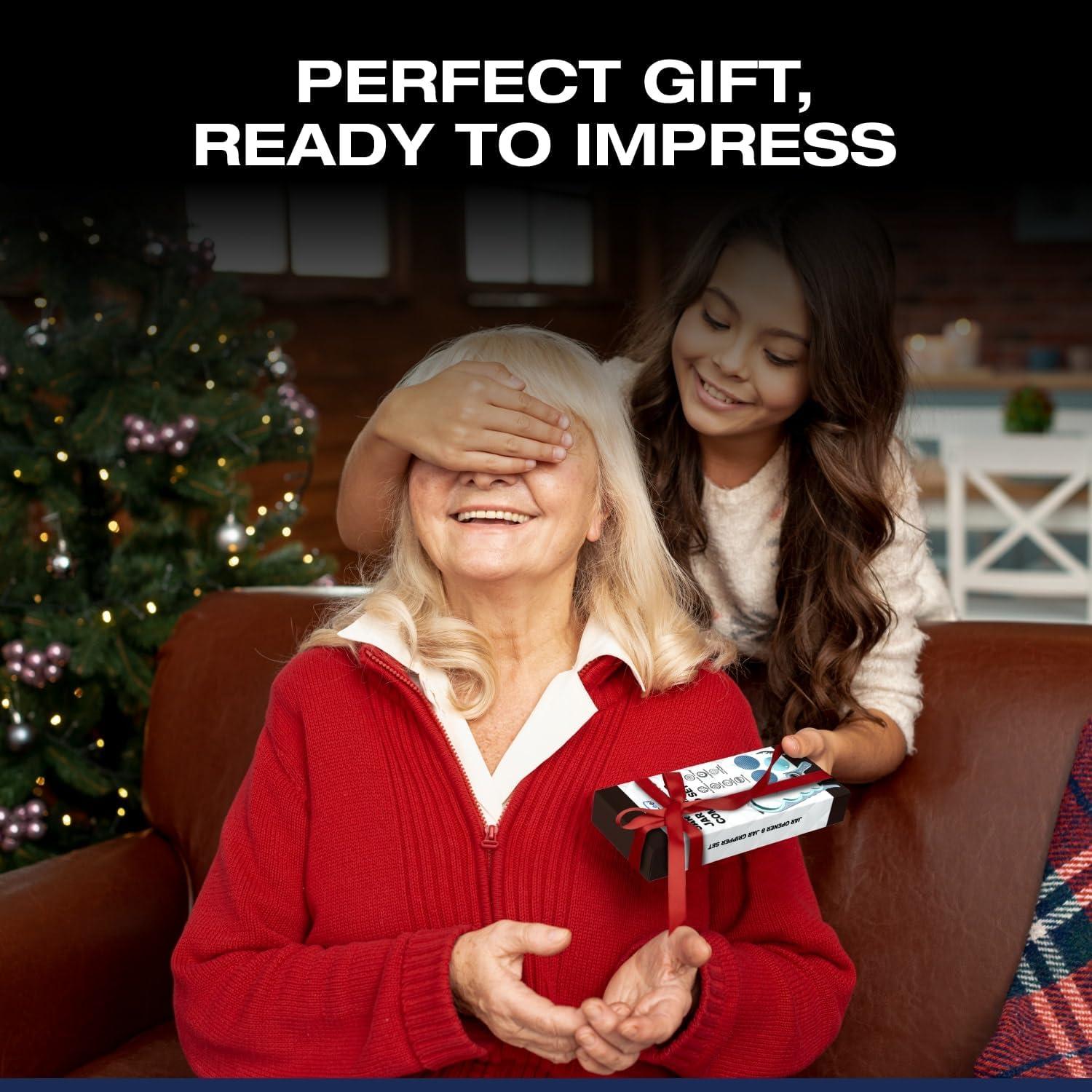 Abre frascos 5 en 1 BigLeef para manos débiles - Azul