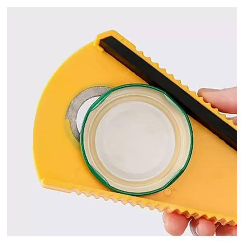 Abridor de Tarros Multifuncional HoneyHu Amarillo 5 en 1