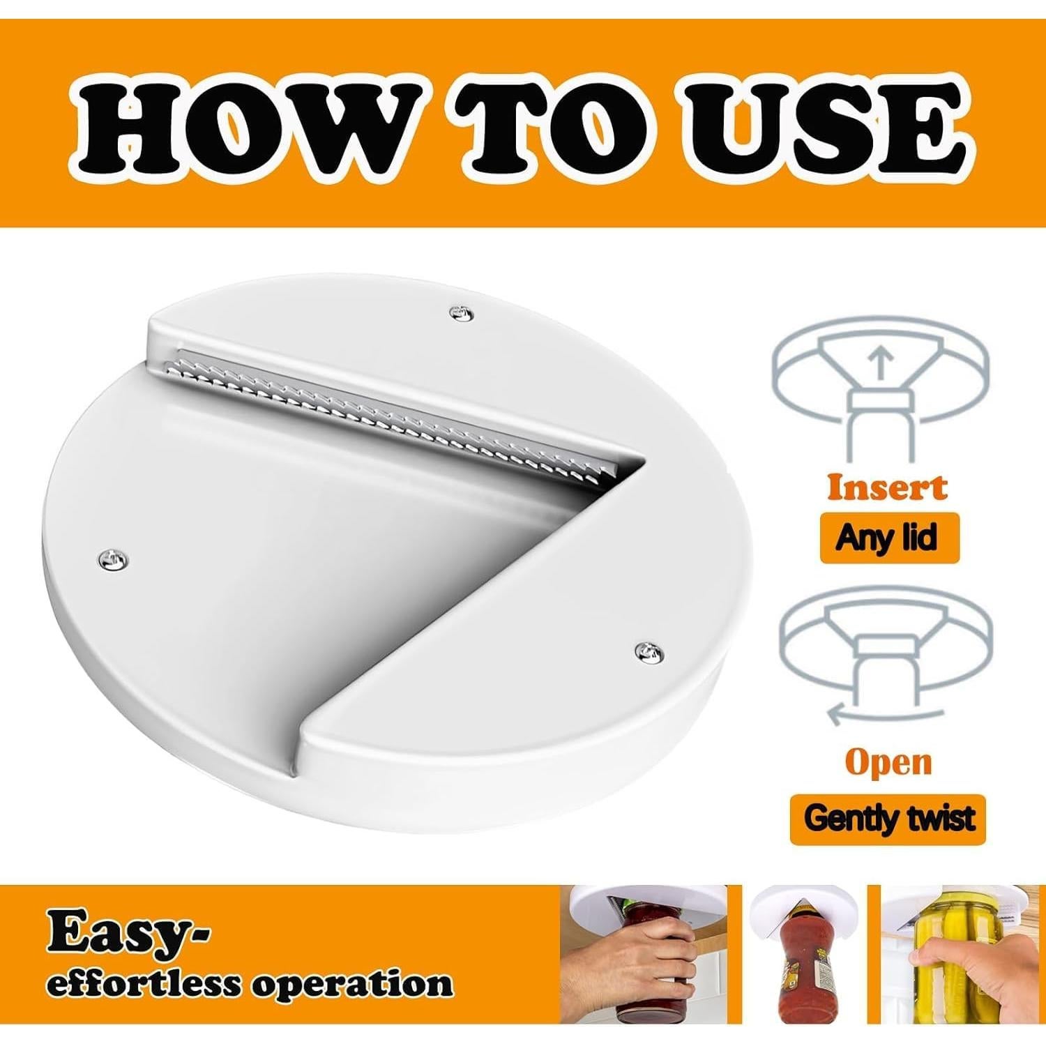 Abridor de Tarros Bajo Gabinete Genérico - Antideslizante y Fácil de Usar