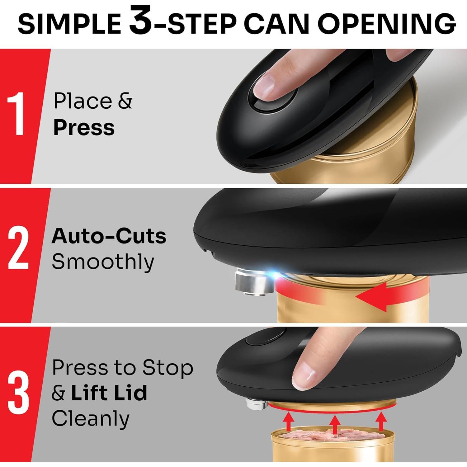 Abrelatas Eléctrico Mueller SmoothEdge - Automático, Negro