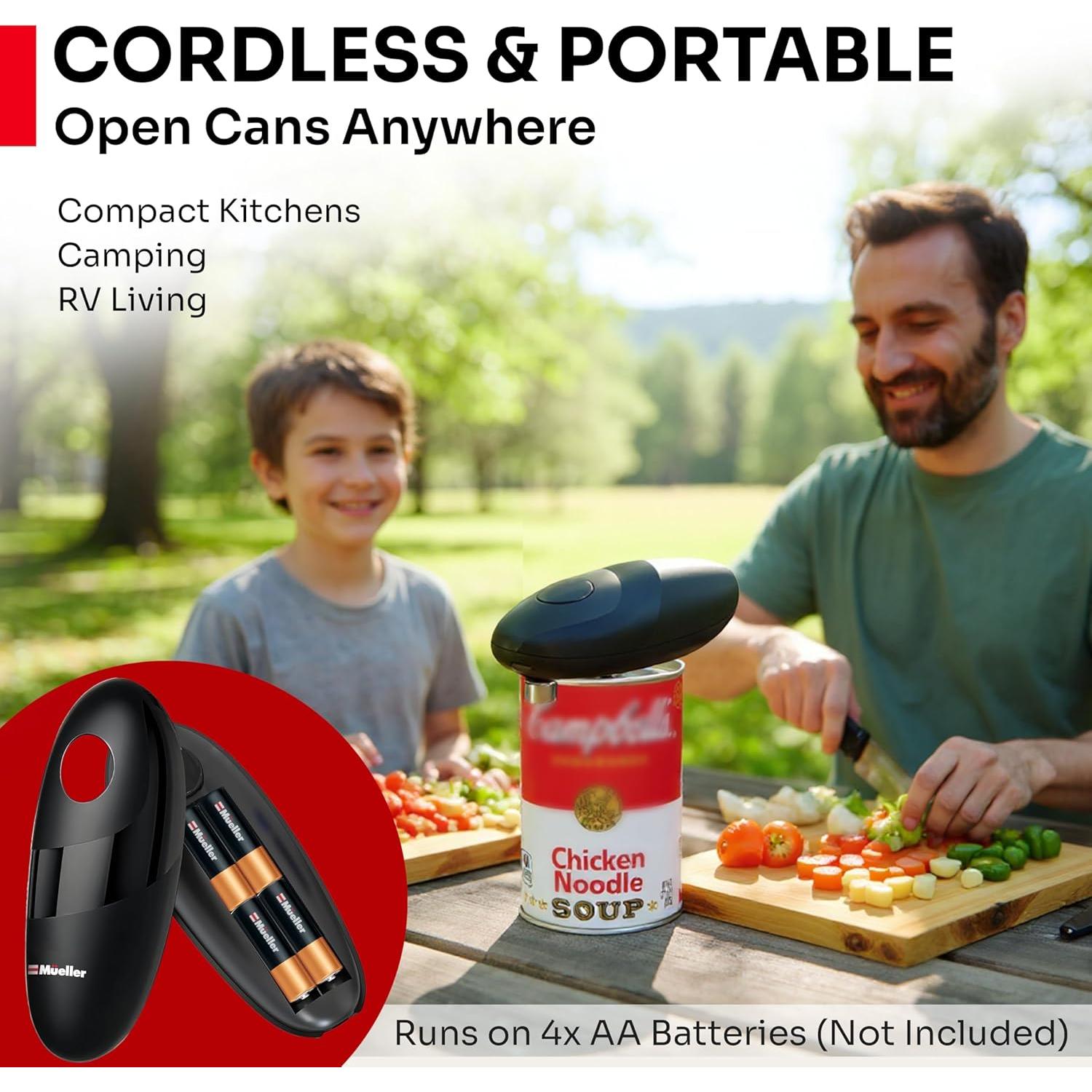 Abrelatas Eléctrico Mueller SmoothEdge - Automático, Negro