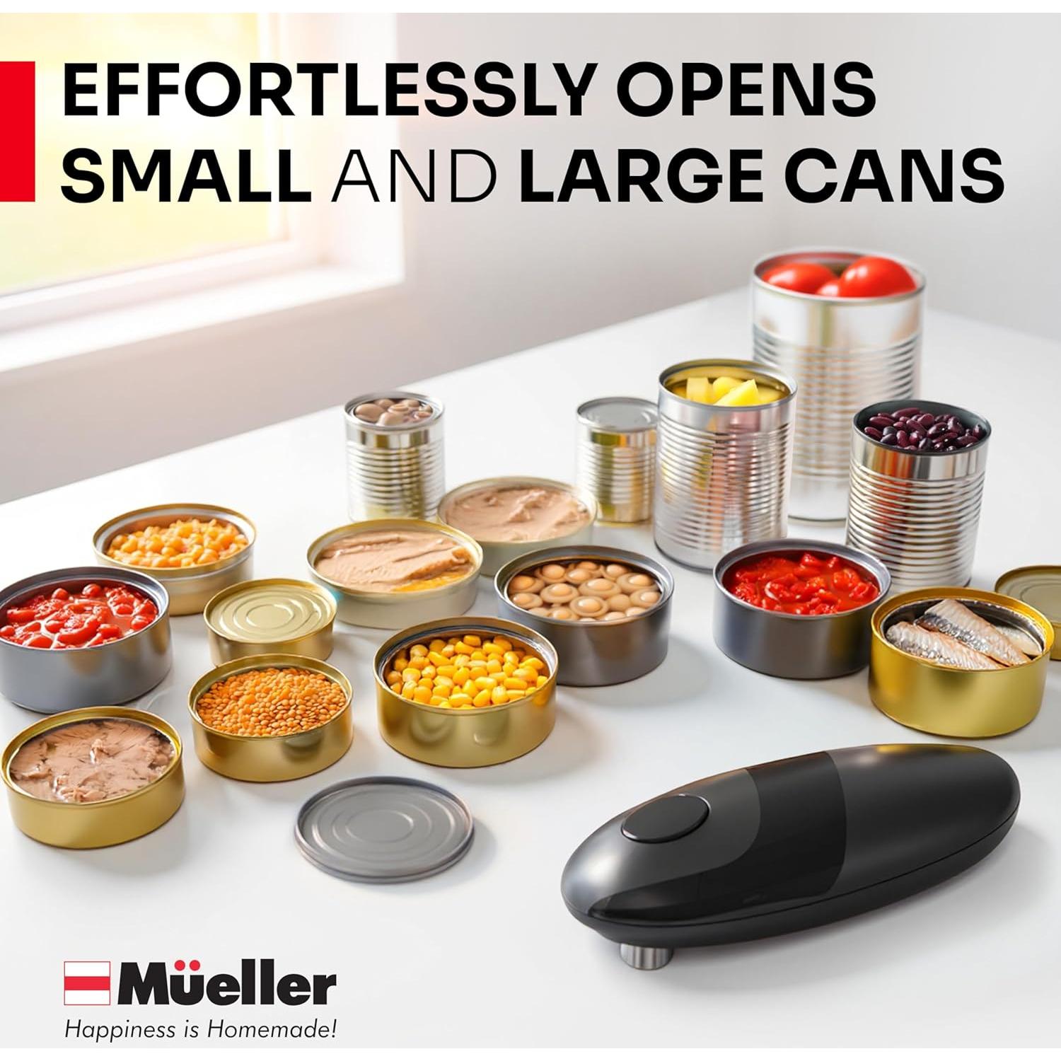 Abrelatas Eléctrico Mueller SmoothEdge - Automático, Negro