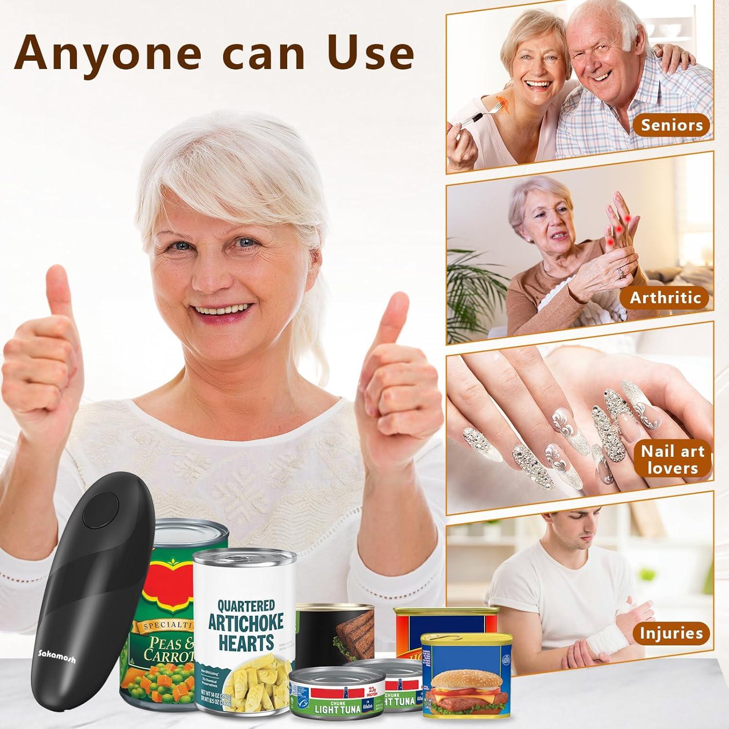 Abrelatas Eléctrico SAKAMOSH KGQ-1B para Personas Mayores