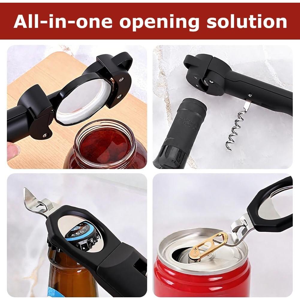 Abrebotellas 5 en 1 Herxsin para ancianos y manos débiles