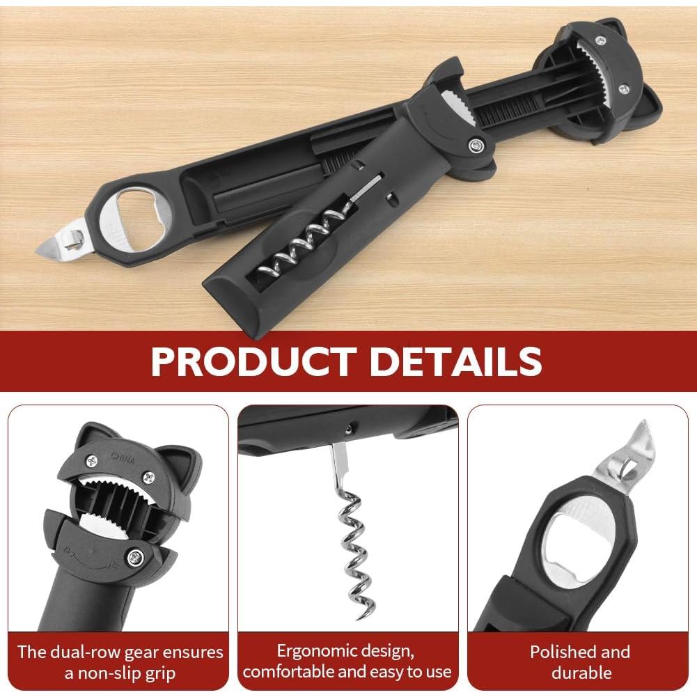 Abrebotellas 5 en 1 Herxsin para ancianos y manos débiles