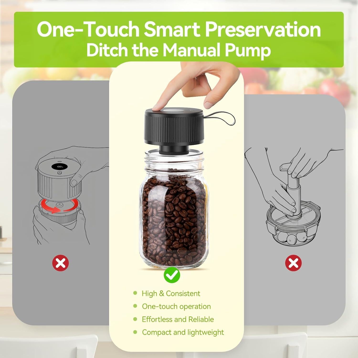 Kit de Sellador al Vacío Eléctrico 3 en 1 Mason - 430g