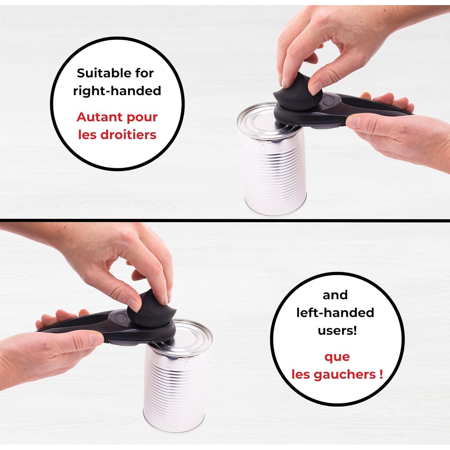 Abrelatas Manual Starfrit MightiCan 2025 - Negro - Acero Inoxidable