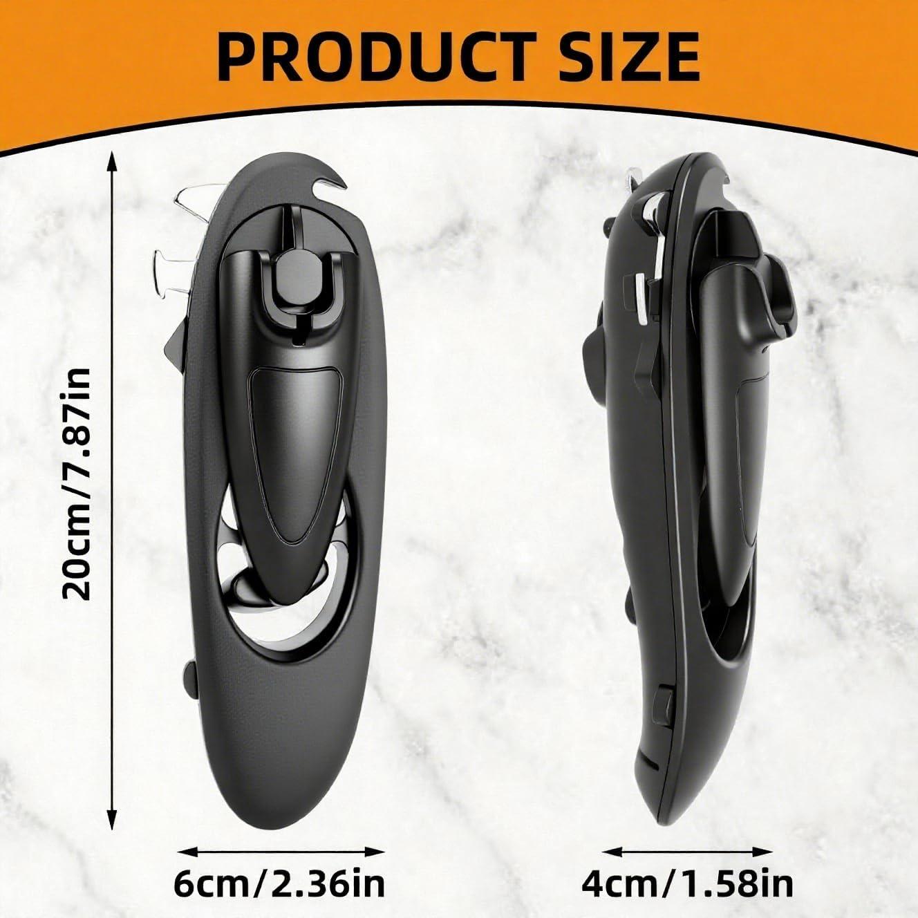 Abrelatas Multifuncional 8 en 1 TUOSANTER Negro 20x6x4 cm