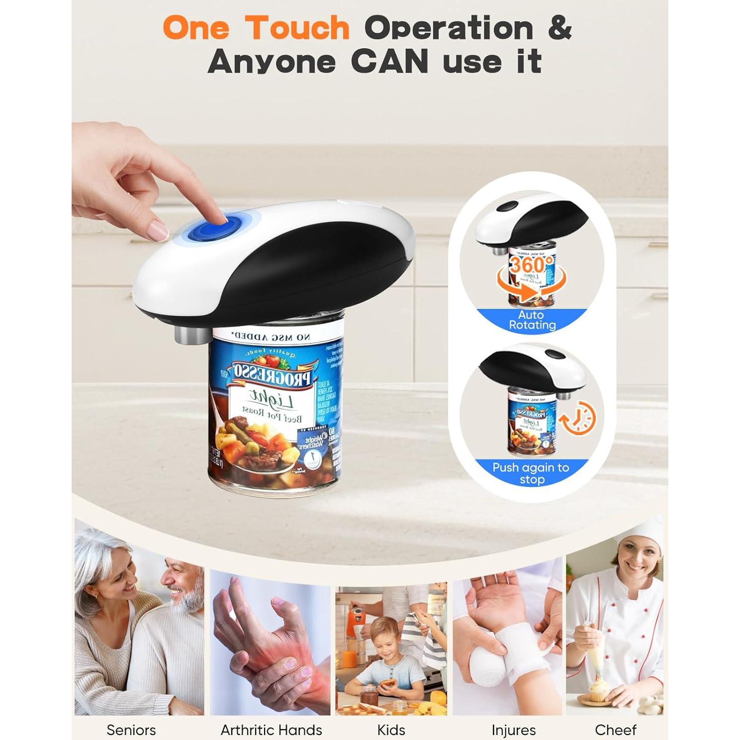 Abrelatas Eléctrico Tomentific KGQ-5A Recargable USB 430g