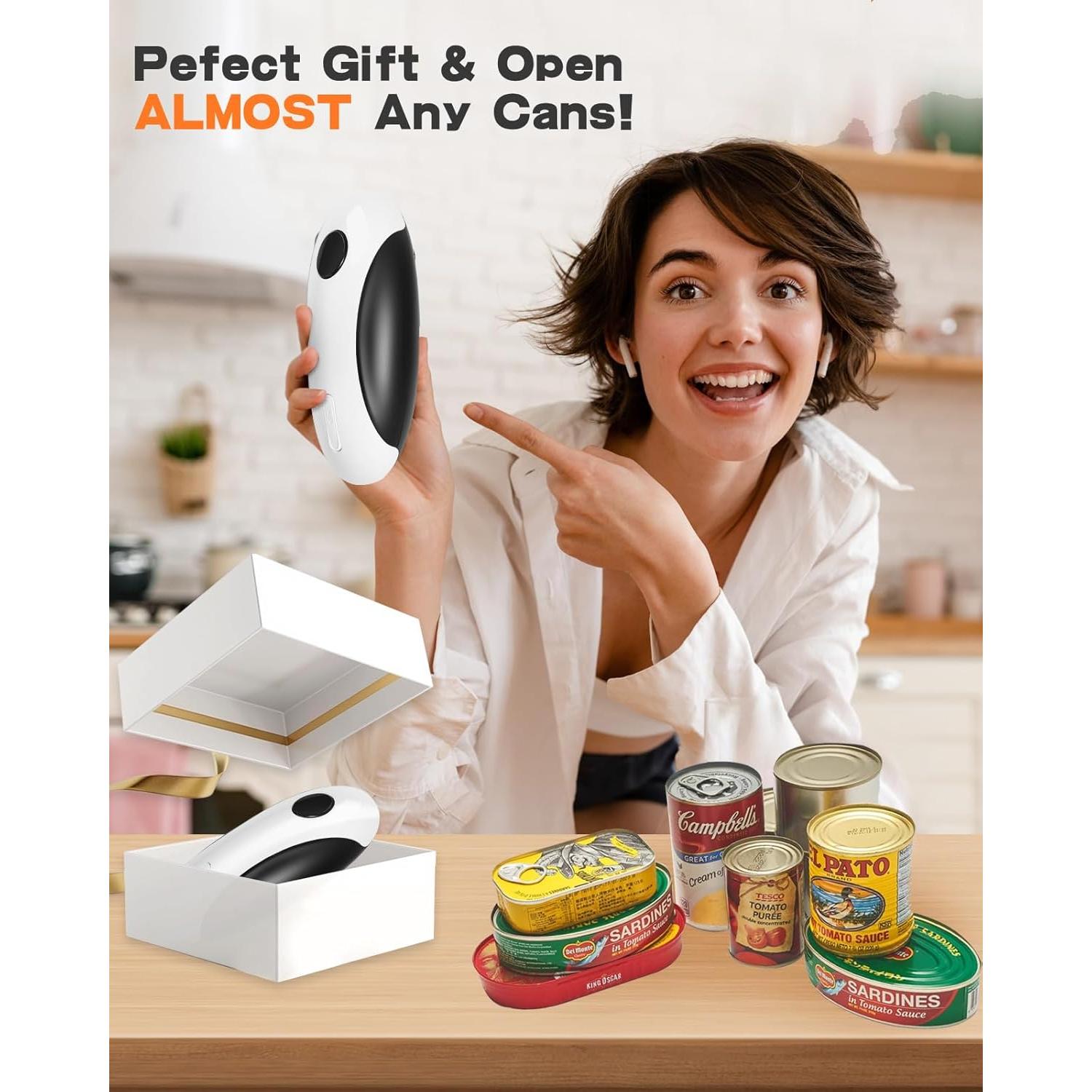 Abrelatas Eléctrico Tomentific KGQ-5A Recargable USB 430g