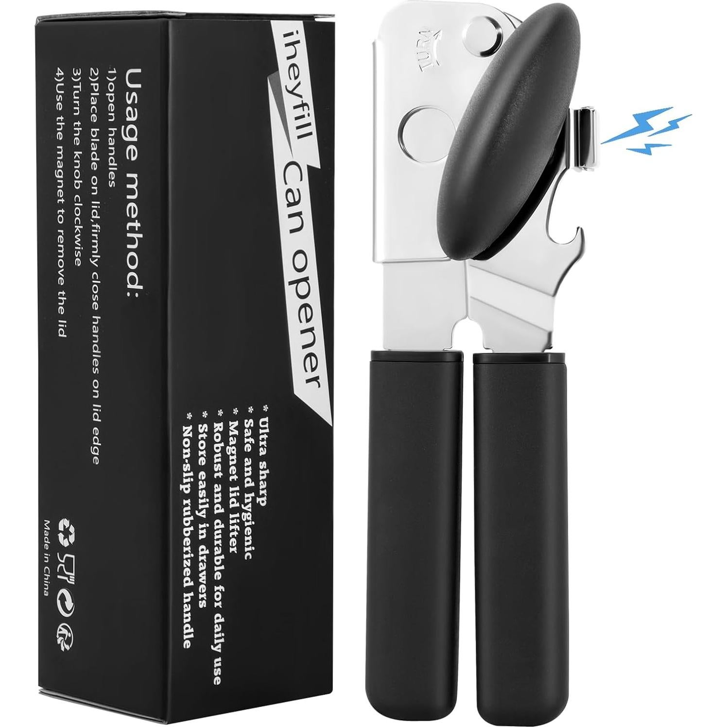 Abrelatas Manual iheyfill con Elevación Magnética y Cuchilla Afilada