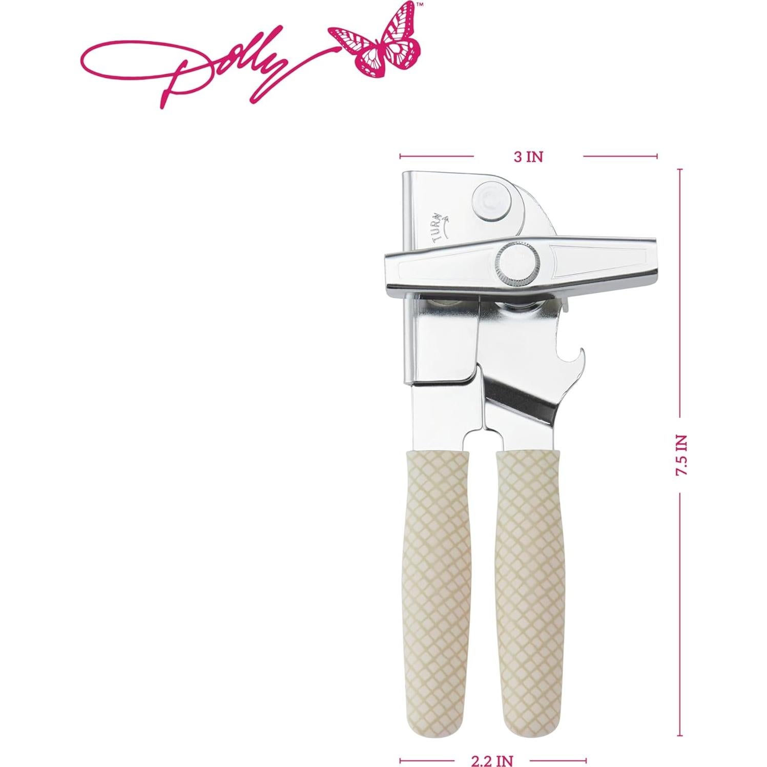 Abrelatas Compacto Dolly Parton - Mangos Ergonómicos 19 cm