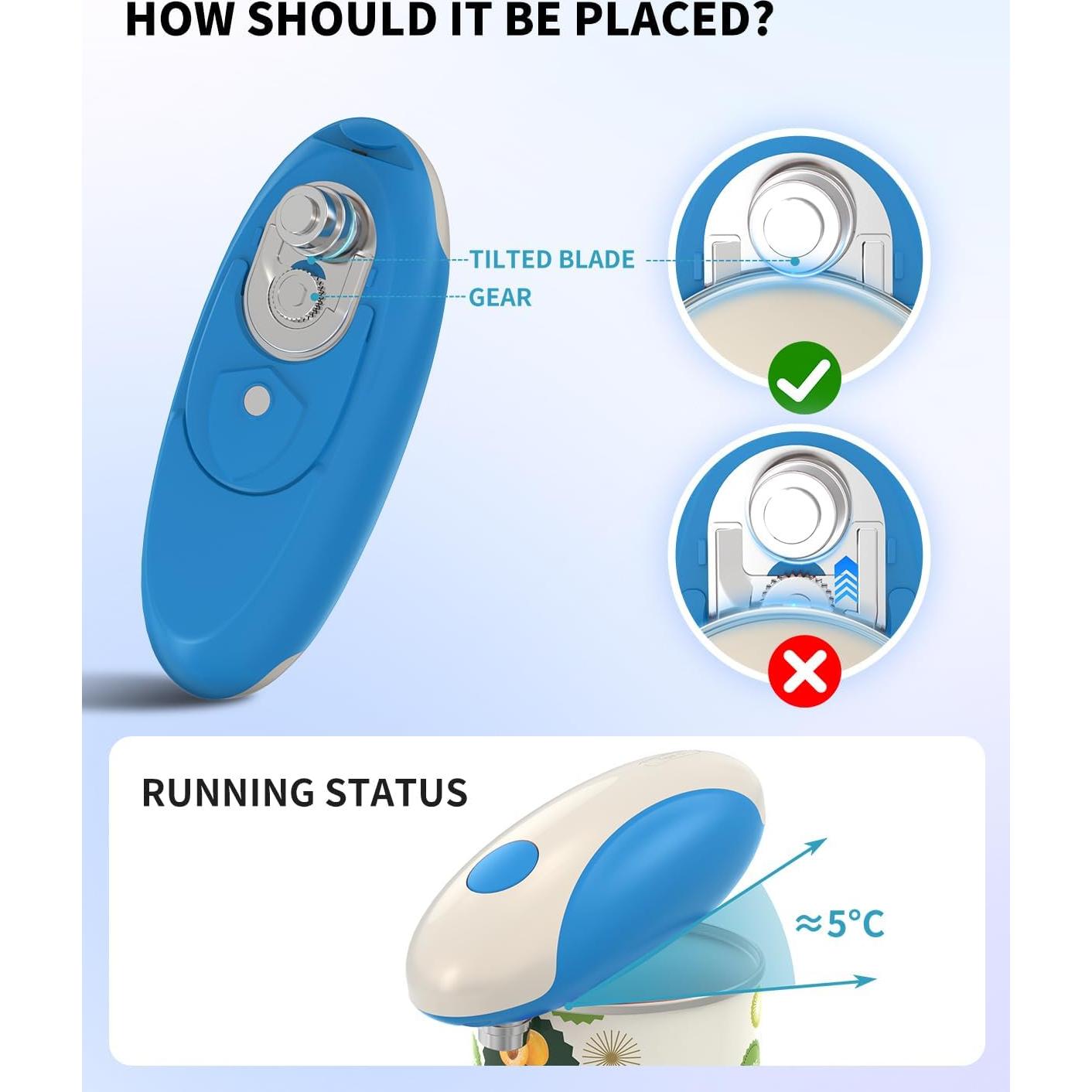 Abrelatas Eléctrico CIRCLE JOY KGQ-5A-BL Azul Automático
