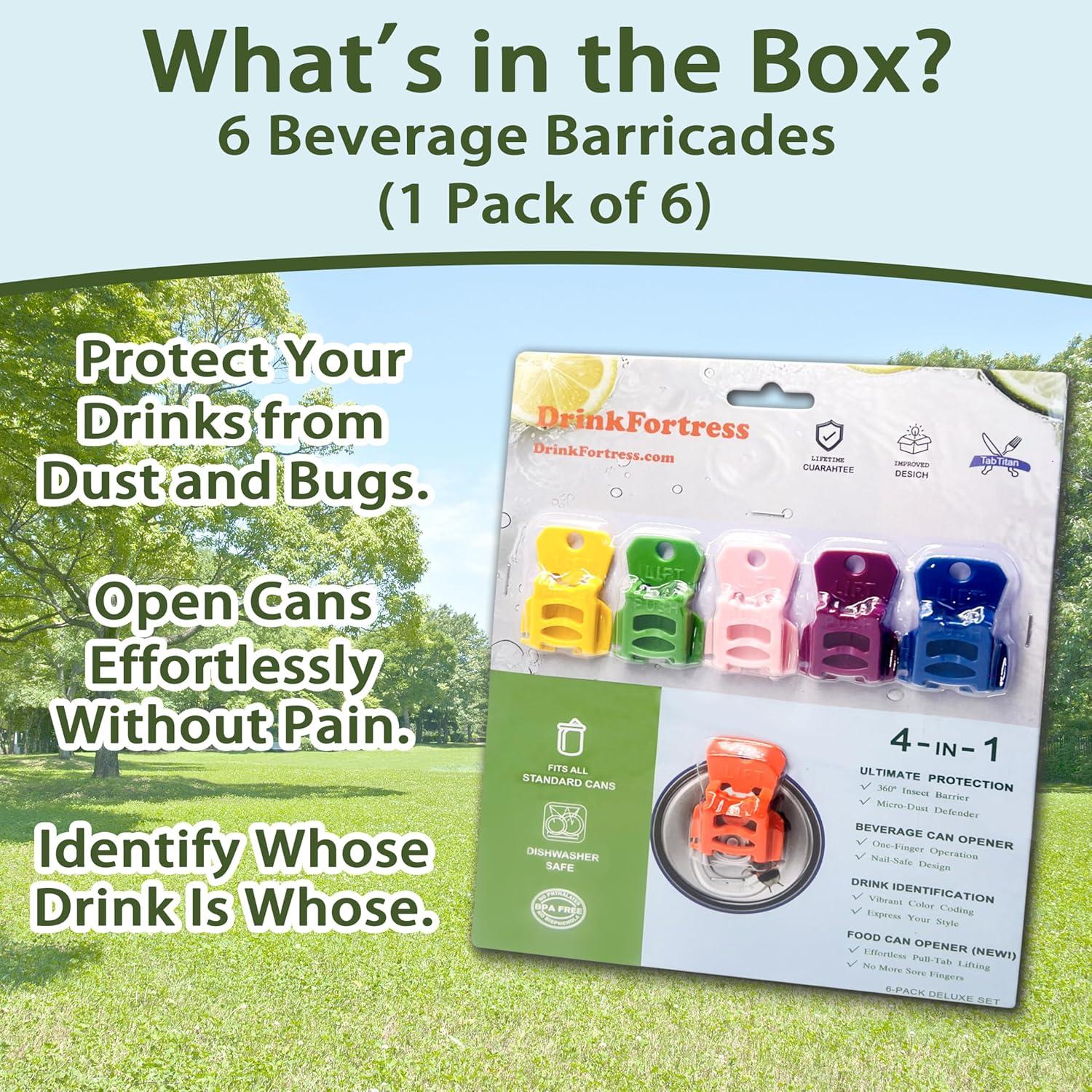 Abrebotellas BiniTPGo 6PACK - Tapas reutilizables arcoíris