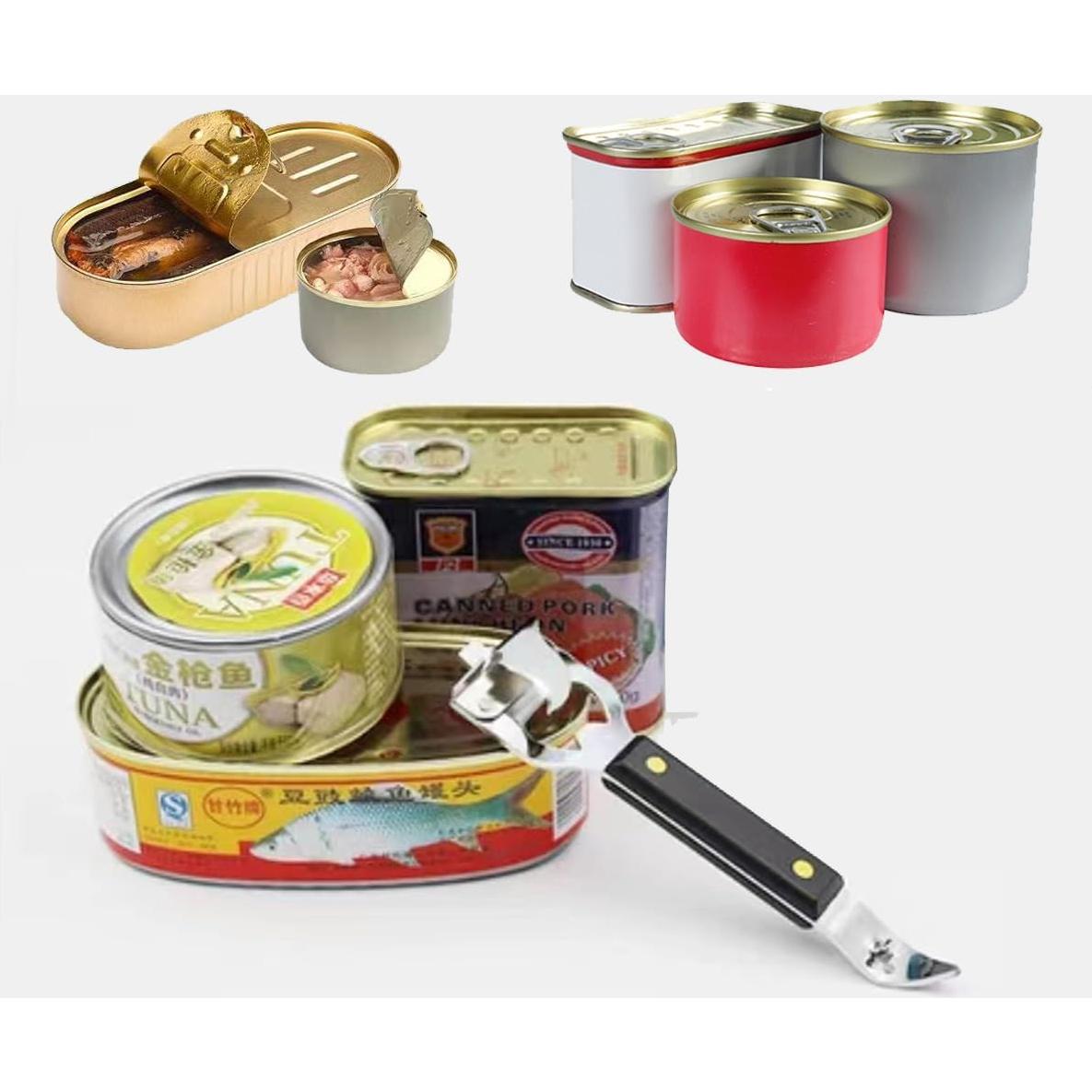 Abre latas manual HLCM 4 en 1 - 2 unidades, color negro