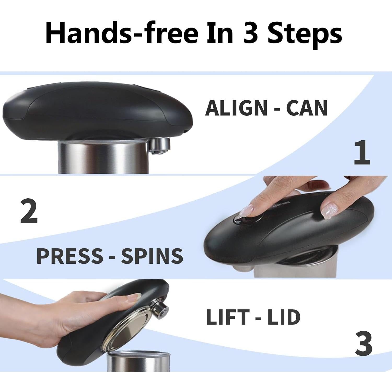 Abrelatas Eléctrico AidFree KGB-5A Automático Recargable