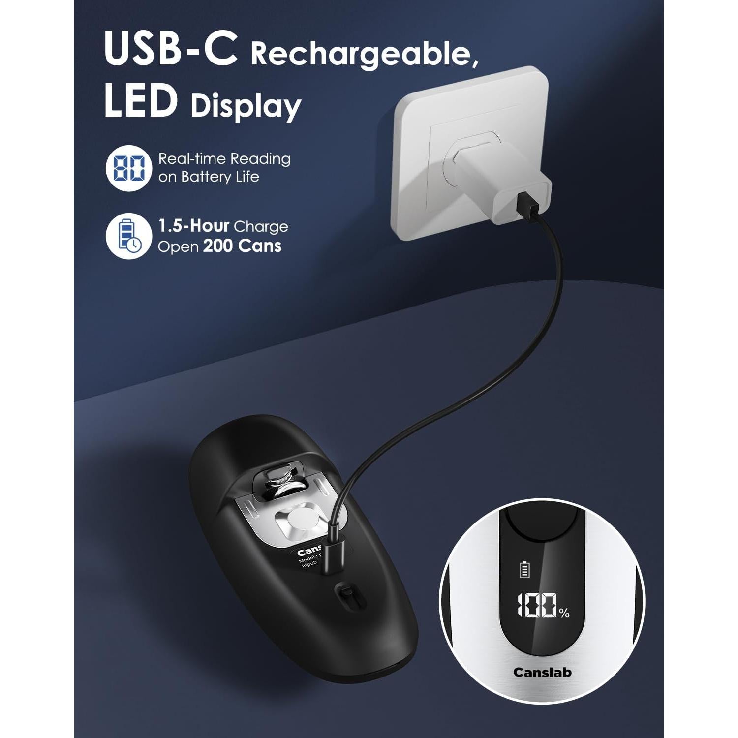 Abridor de Latas Eléctrico Canslab IRON Acero Inoxidable