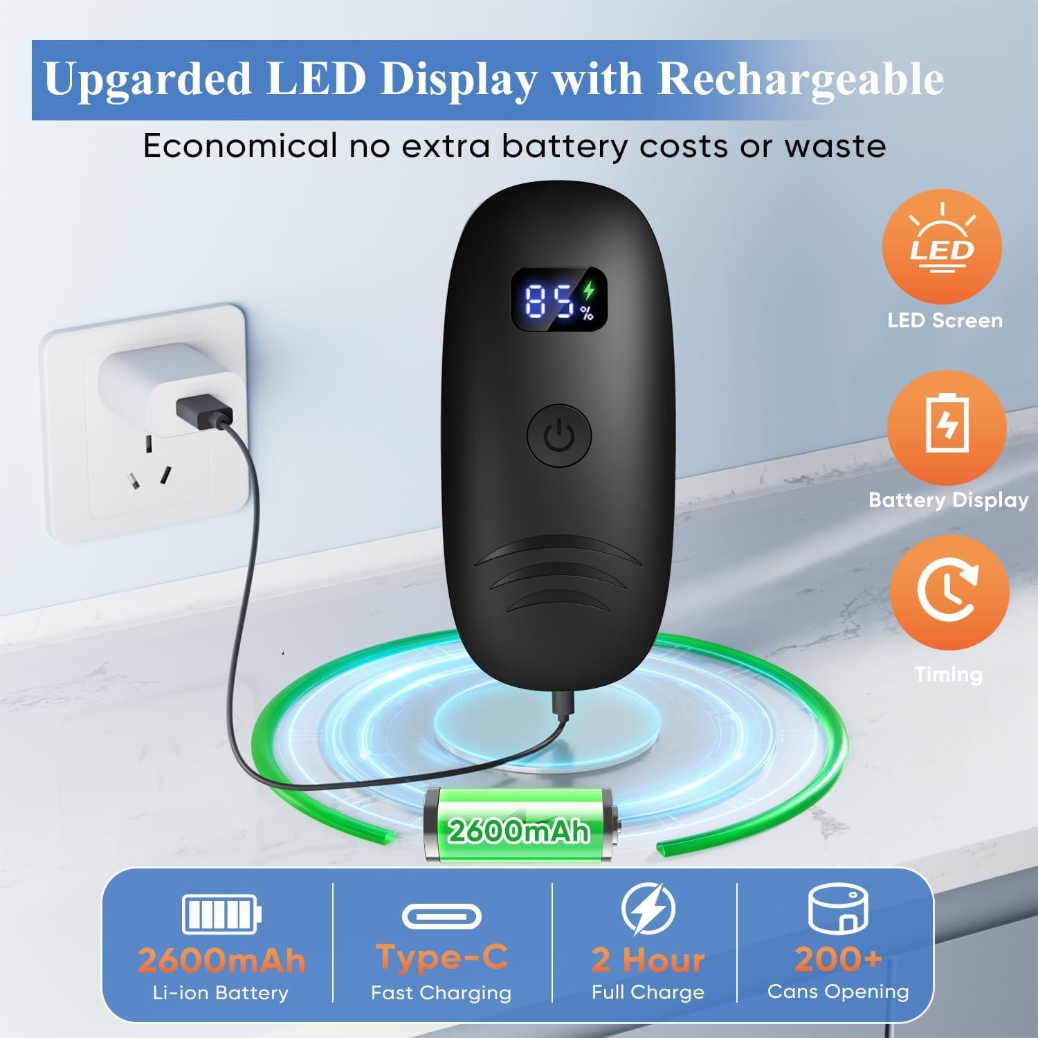 Abrelatas Eléctrico Automático YonBafld Recargable 2600mAh