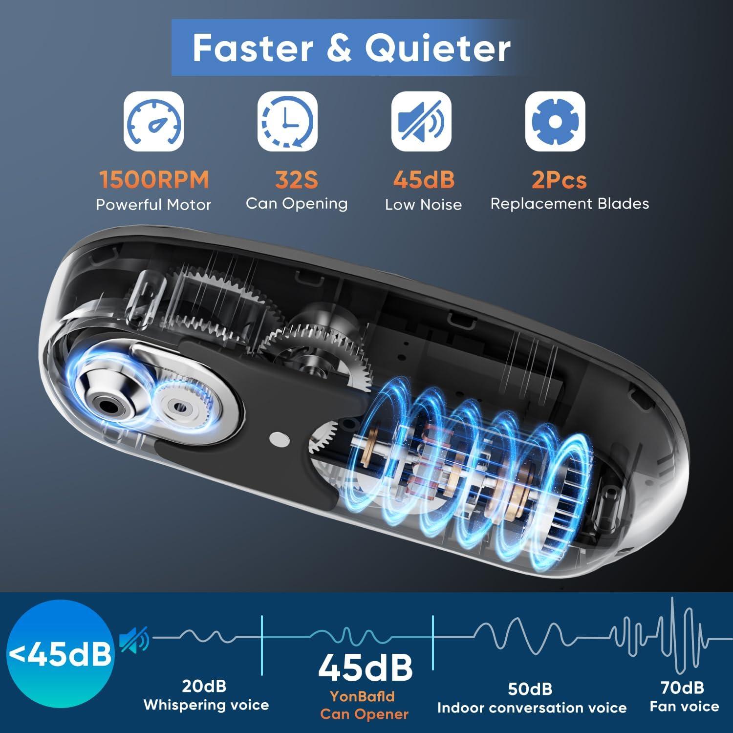 Abrelatas Eléctrico Automático YonBafld Recargable 2600mAh