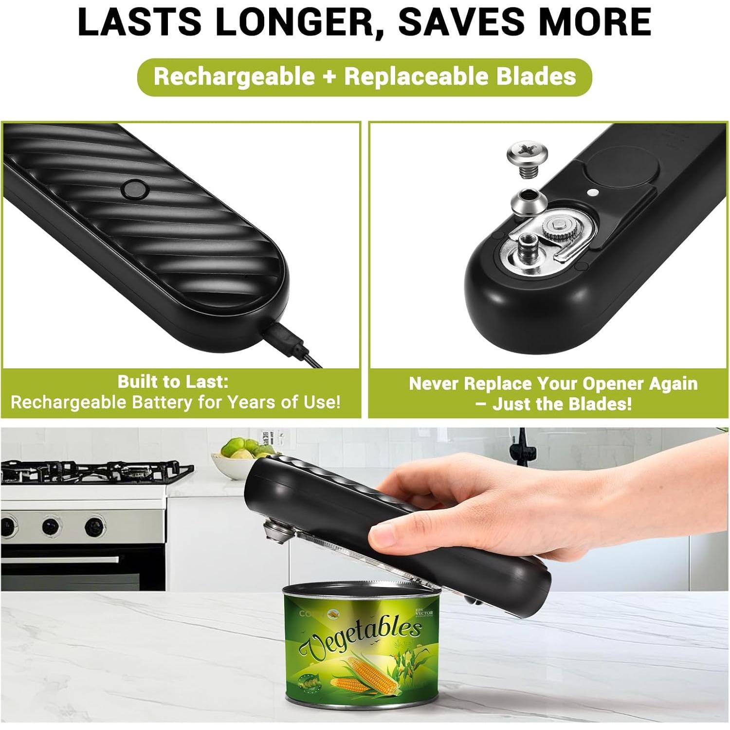 Abrelatas Eléctrico Duyiho Automático Recargable para Ancianos