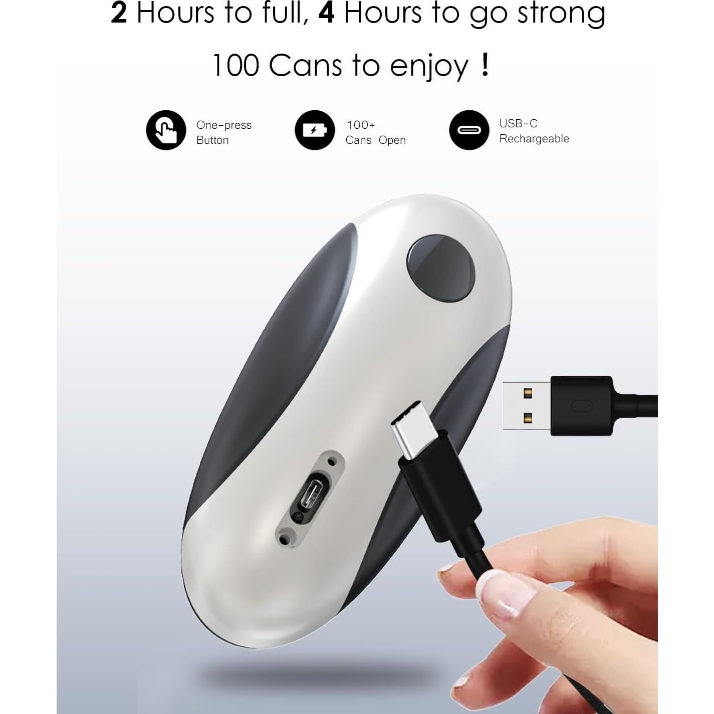 Abrelatas Eléctrico BW Wealthy Automático Recargable 422g