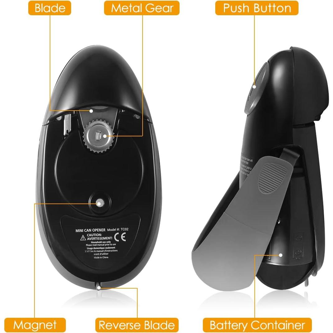 Abrelatas Eléctrico Automático Genérico 60W Negro Ergonomico