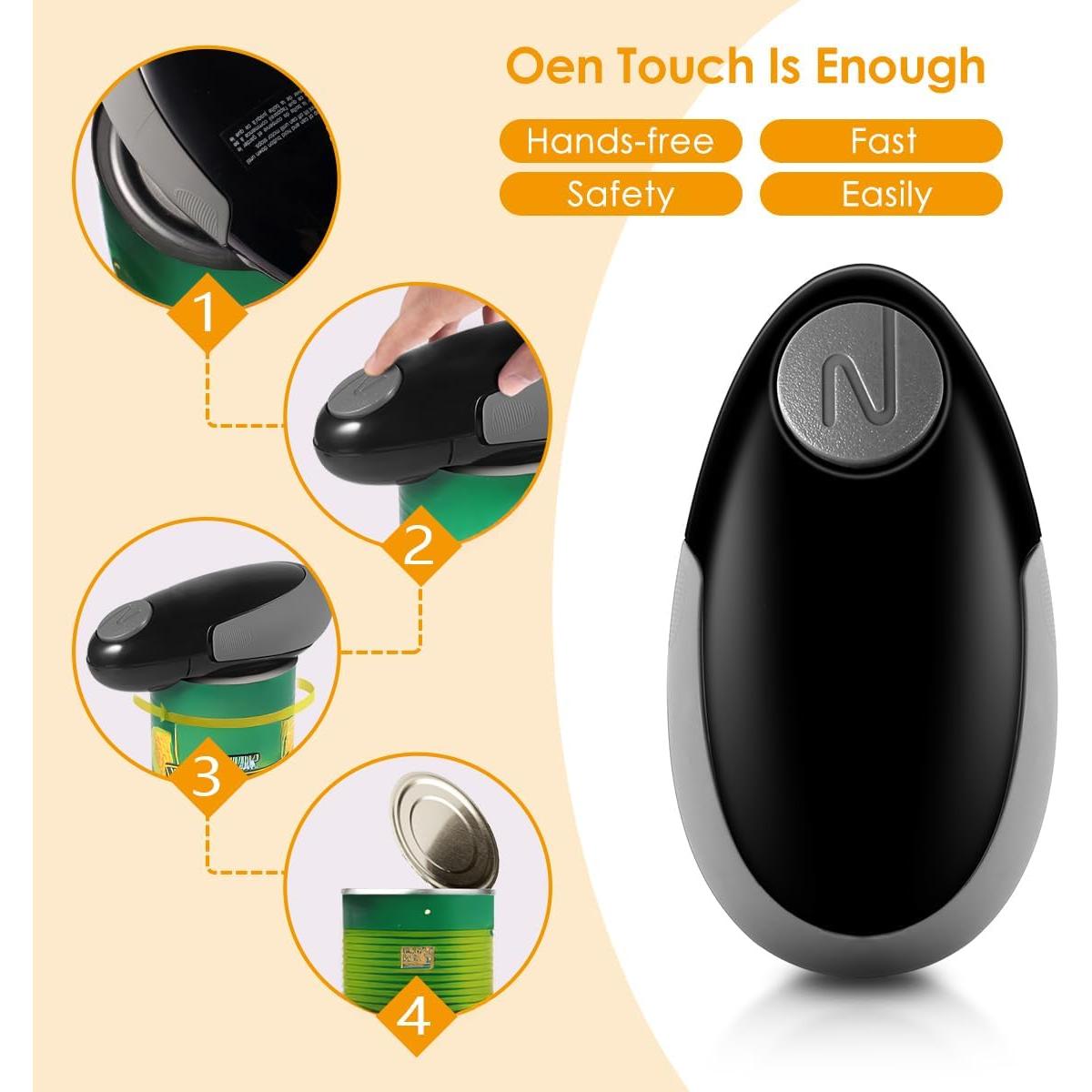 Abrelatas Eléctrico Automático Genérico 60W Negro Ergonomico