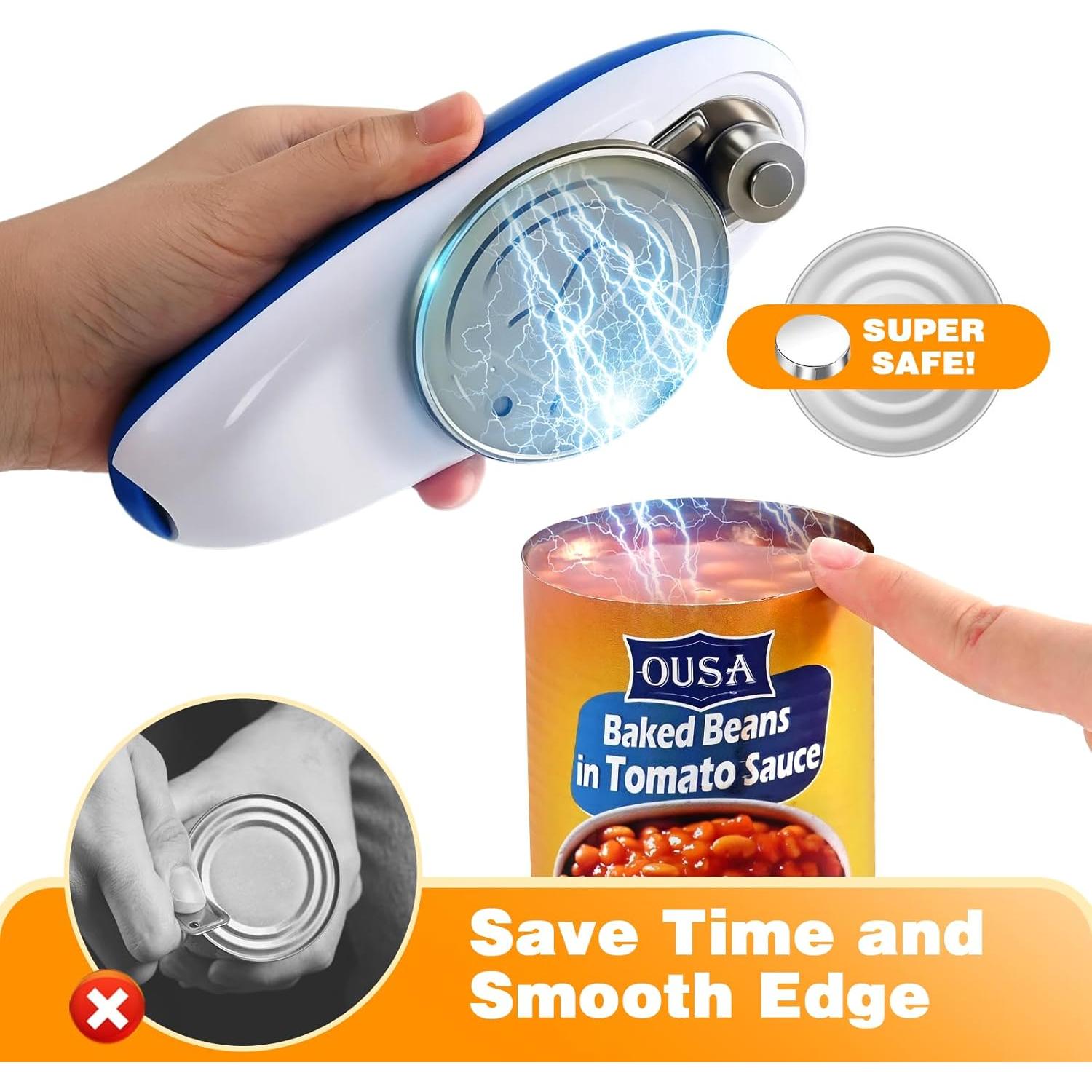 Abrelatas Eléctrico JECPAUK Eco-001, Automático, 6W, Blanco