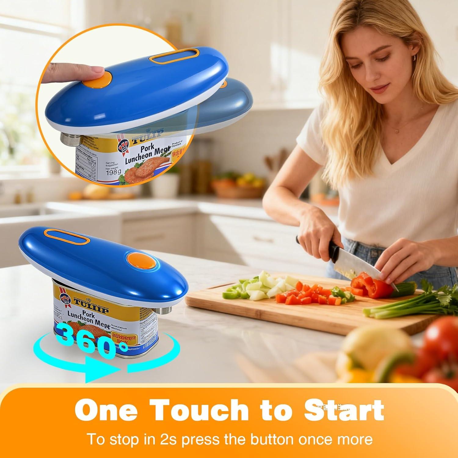 Abrelatas Eléctrico JECPAUK Eco-001, Automático, 6W, Blanco