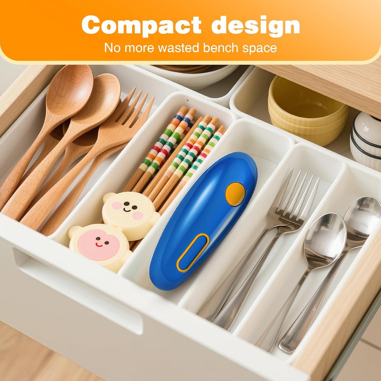 Abrelatas Eléctrico JECPAUK Eco-001, Automático, 6W, Blanco