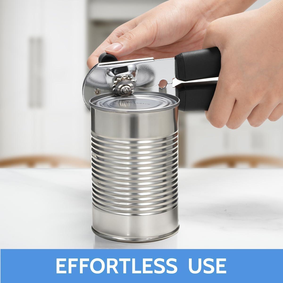 Abrelatas Manual Sopito de Acero Inoxidable para Personas Mayores