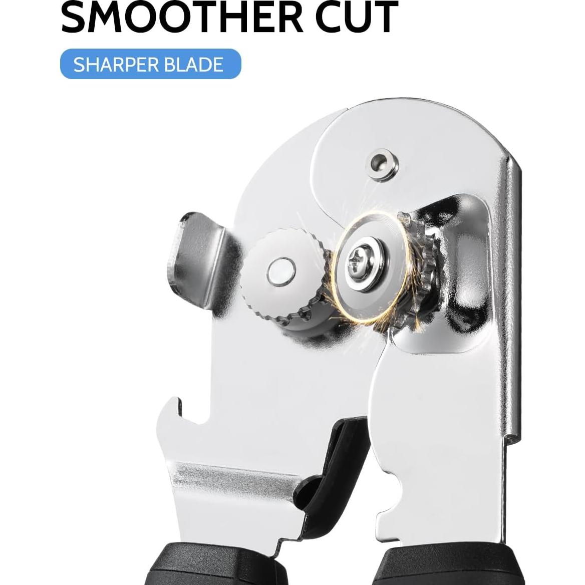 Abrelatas Manual Sopito de Acero Inoxidable para Personas Mayores