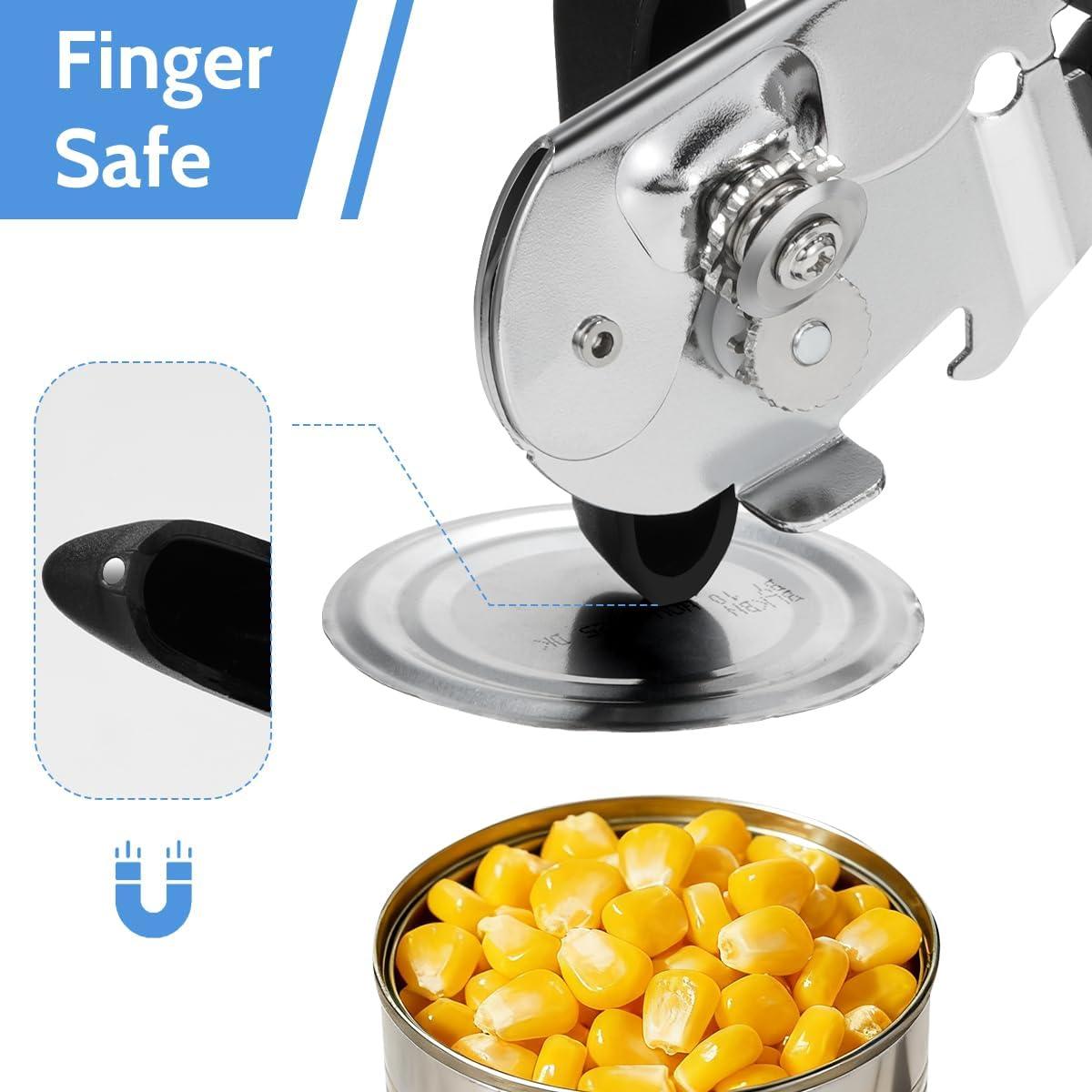 Abrelatas Manual Sopito de Acero Inoxidable para Personas Mayores