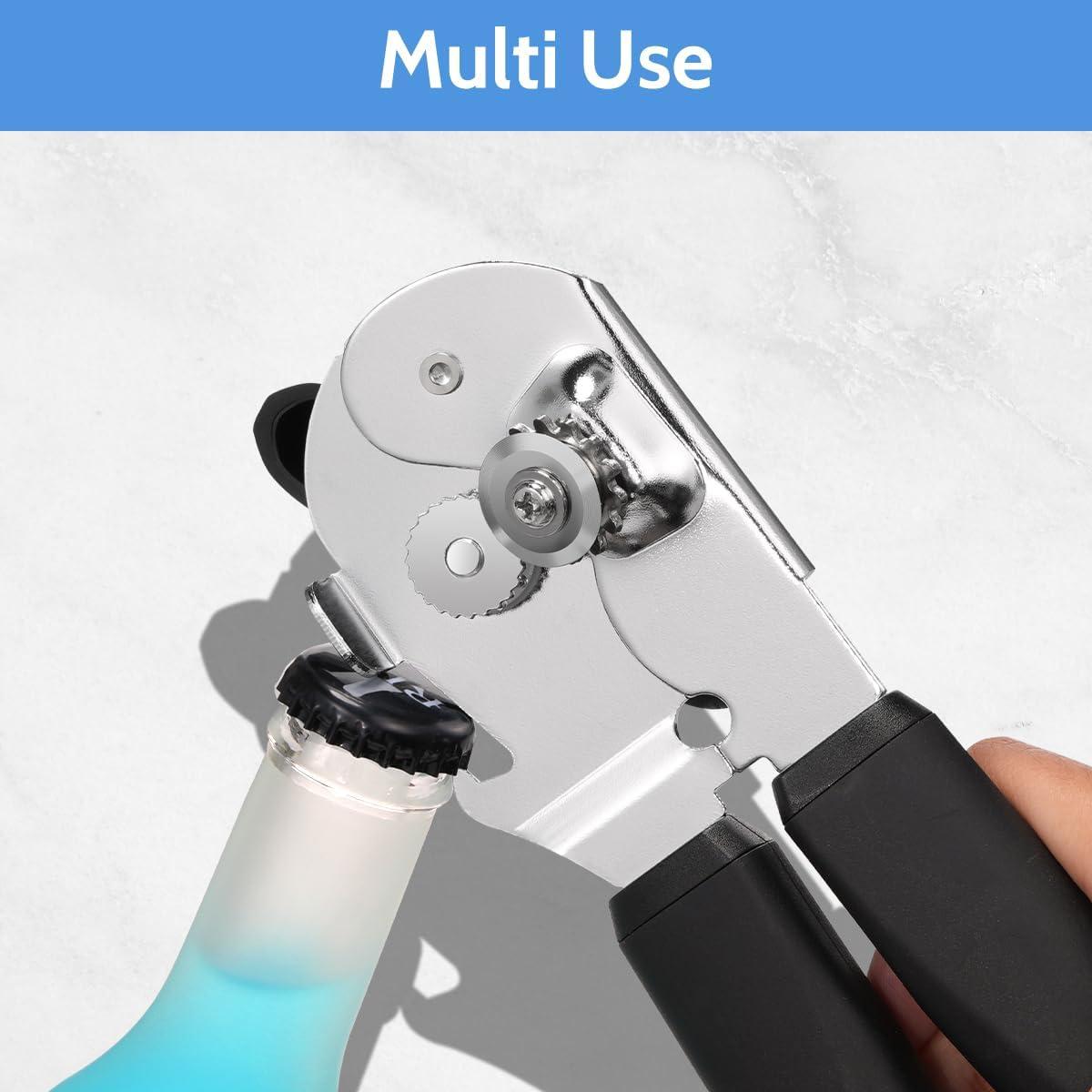 Abrelatas Manual Sopito de Acero Inoxidable para Personas Mayores