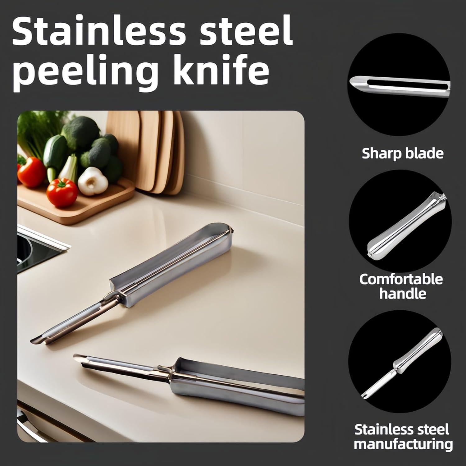 Pelador de Verduras RyanDesign RD - Acero Inoxidable Ergonómico