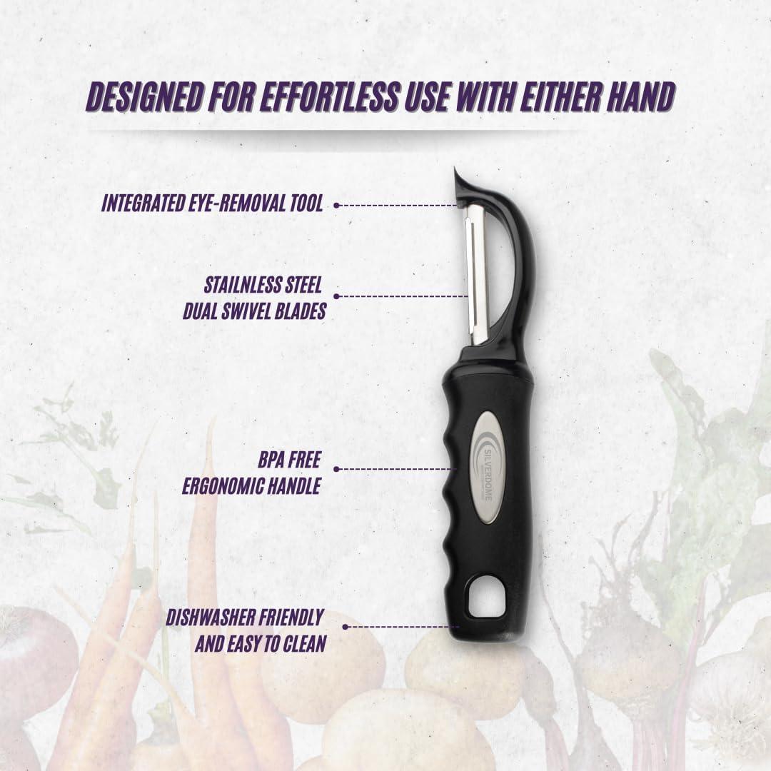 Pelador Giratorio Silverdome - Acero Inoxidable Ergonómico 20.32 cm