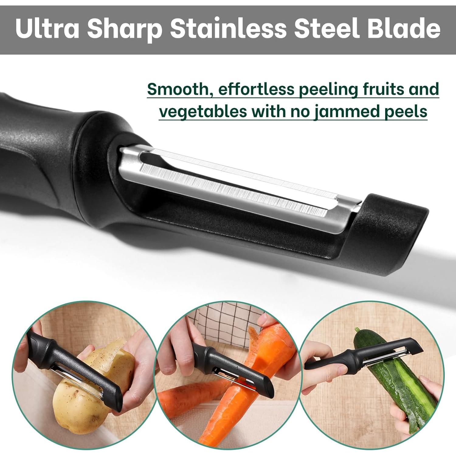 Pelador de Verduras Giratorio Beneno PL1O1BK1, Acero Inoxidable